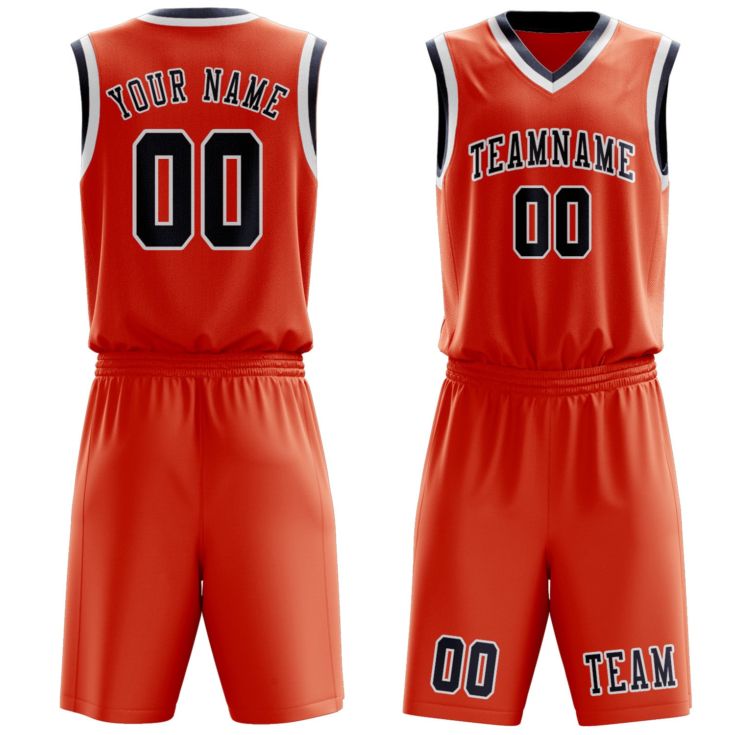 Custom Orange Red Blue Basketball Set