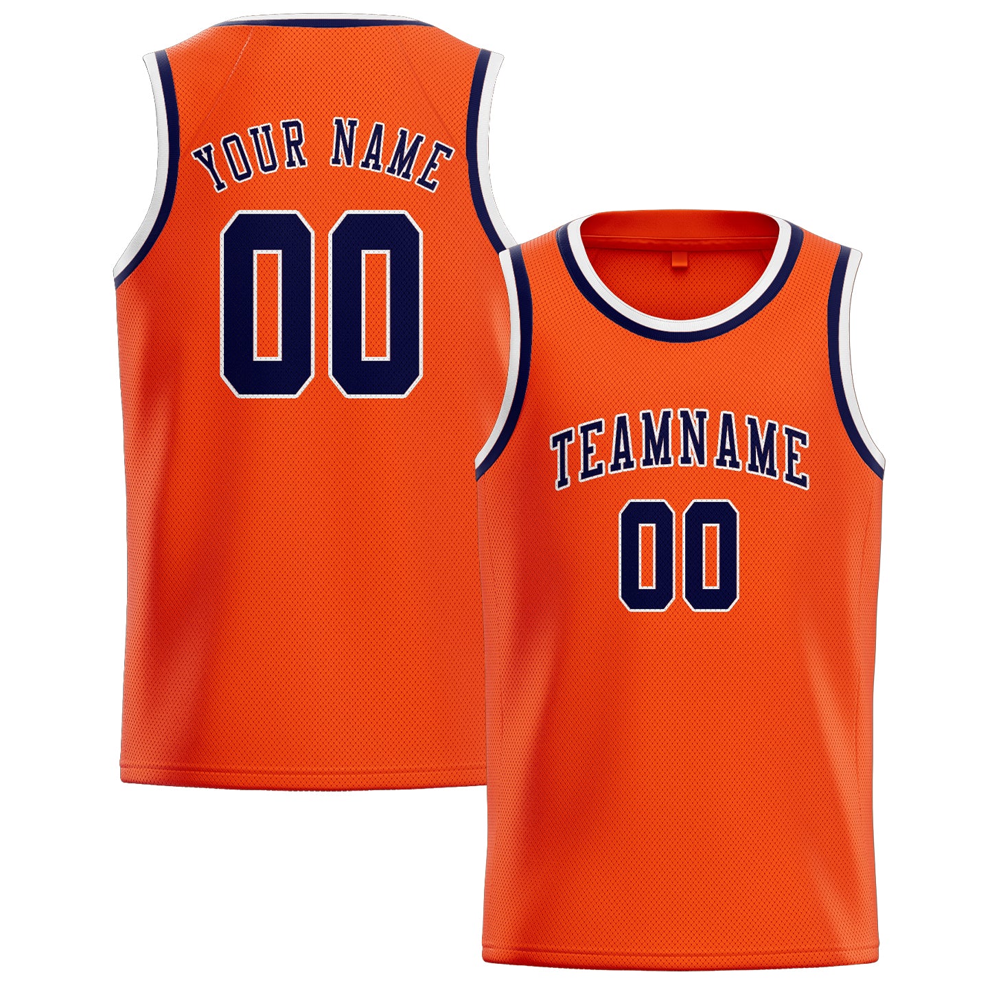 Custom Orange Red Navy Basketball Jersey
