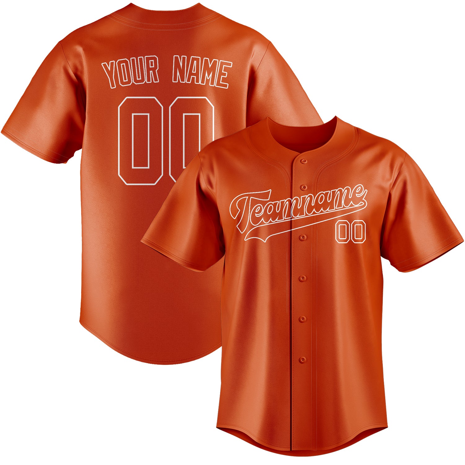 Custom Orange Red White Baseball Jersey