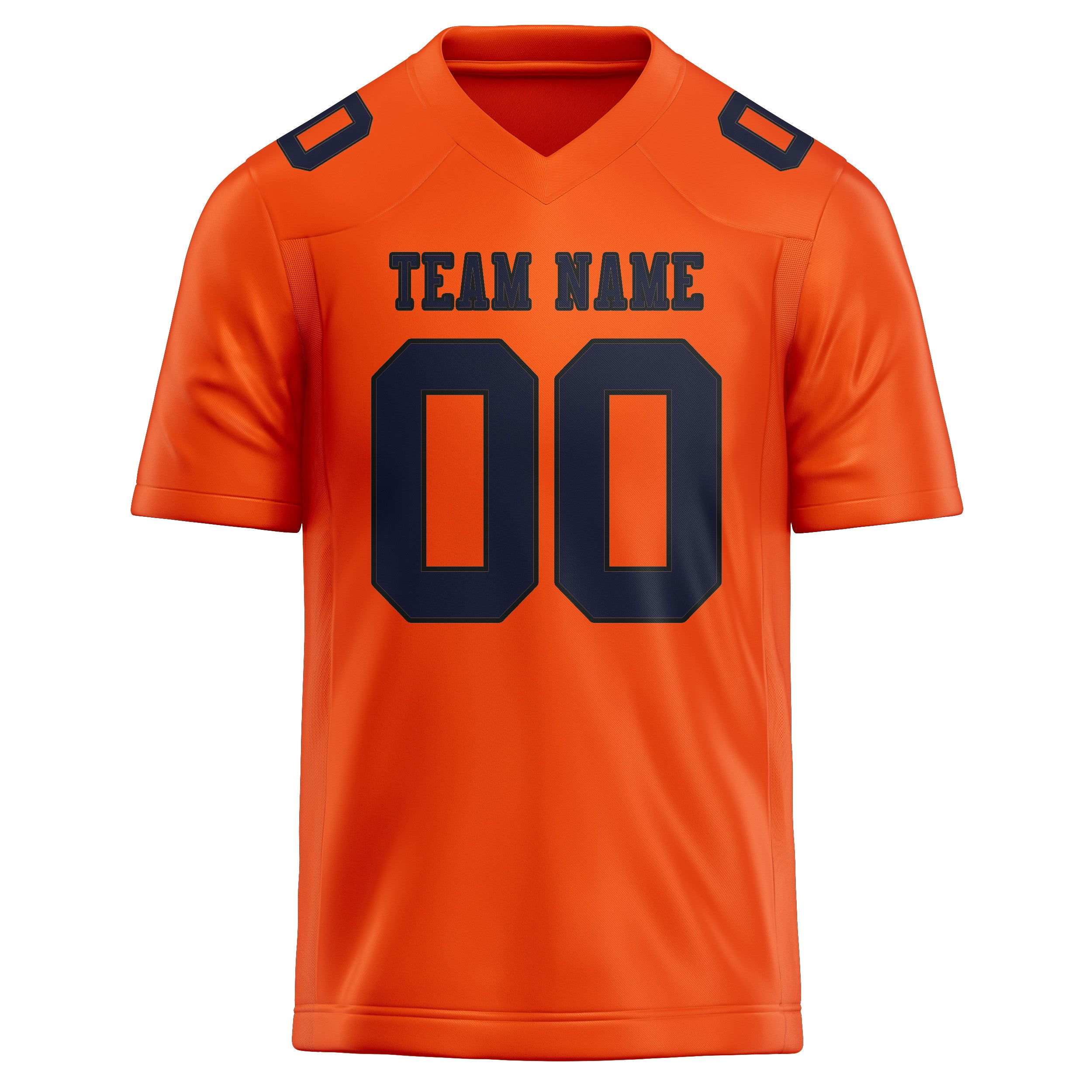 Custom Orange Red Navy Football Jersey