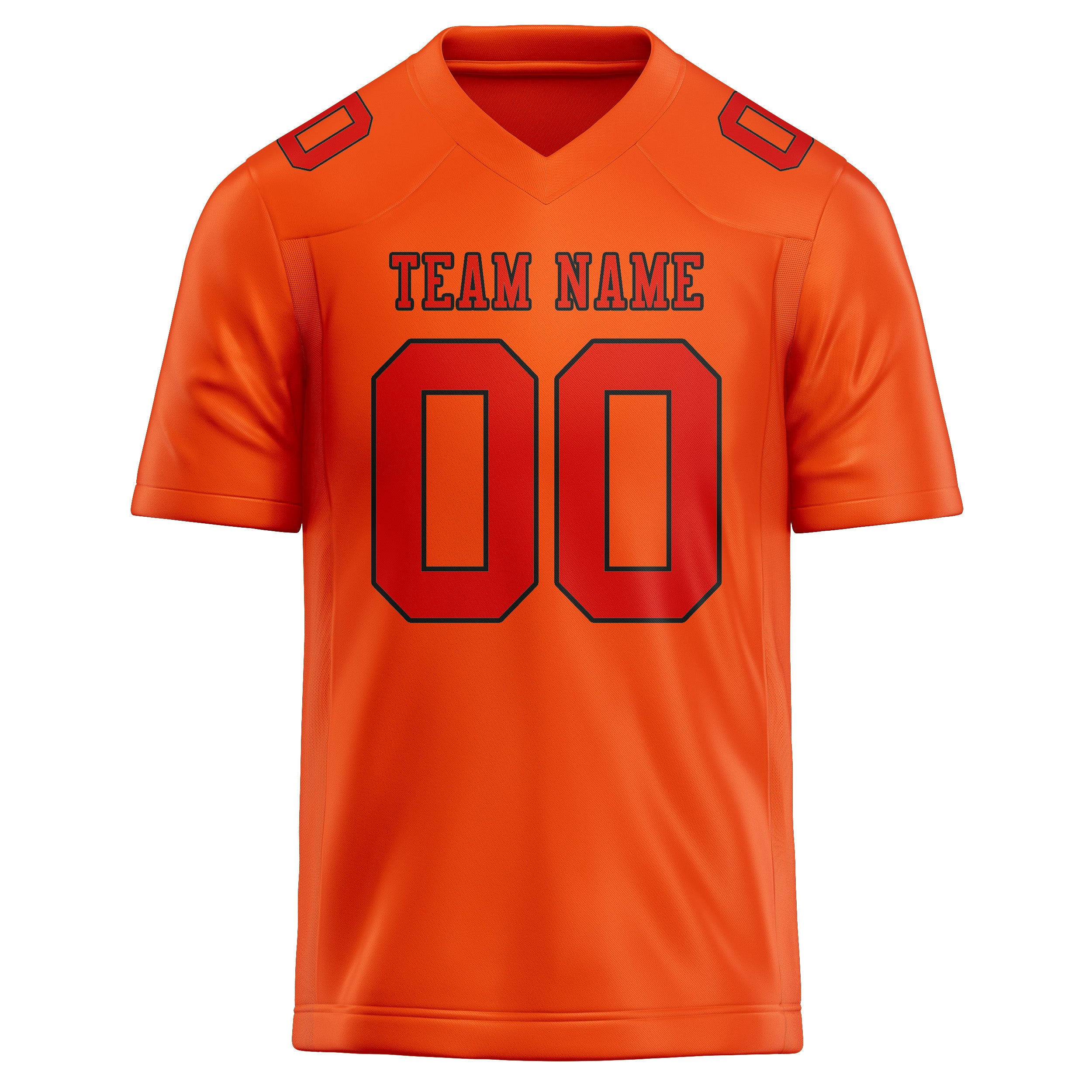 Custom Orange Red Orange Red Football Jersey