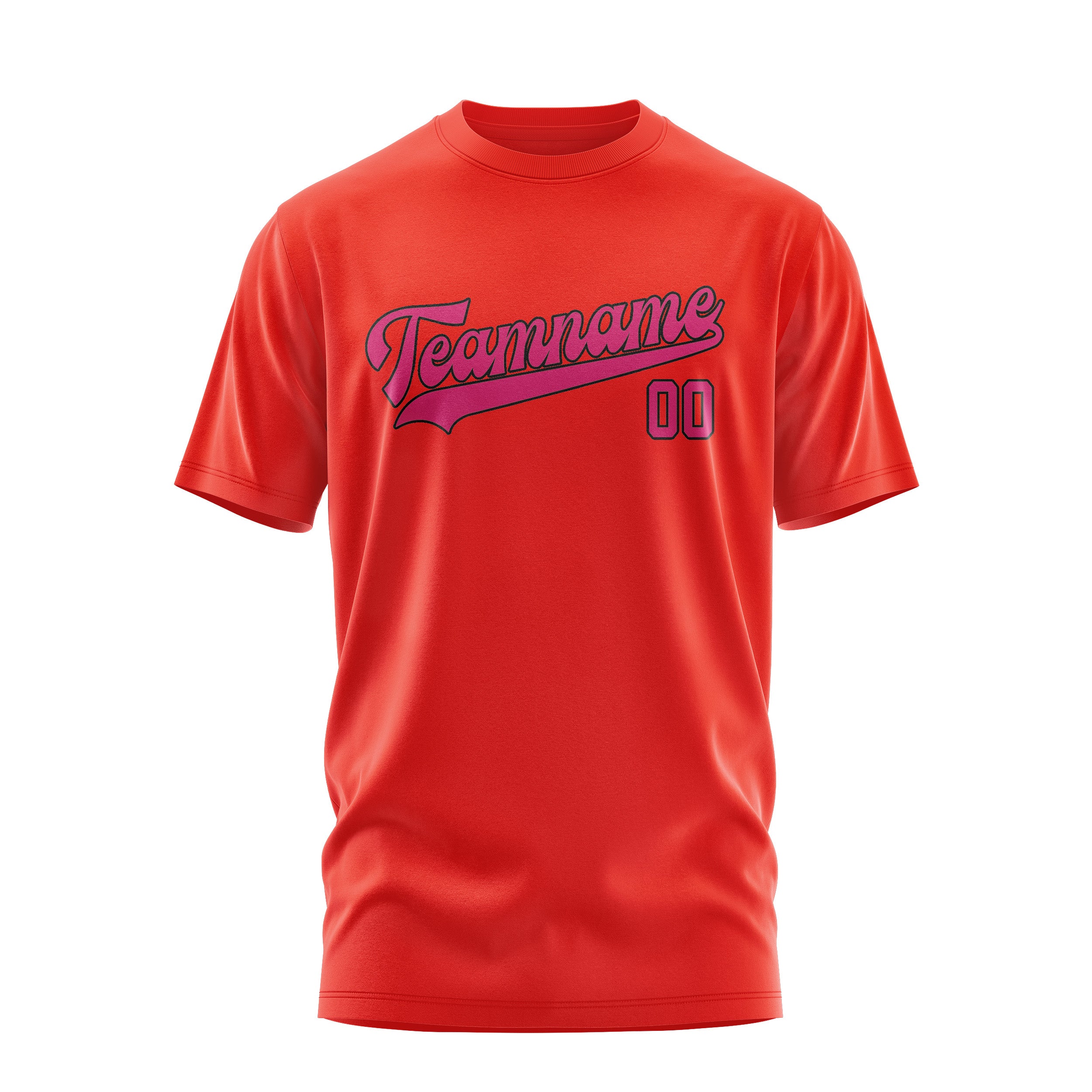 Custom Orange Red Pink T-Shirt