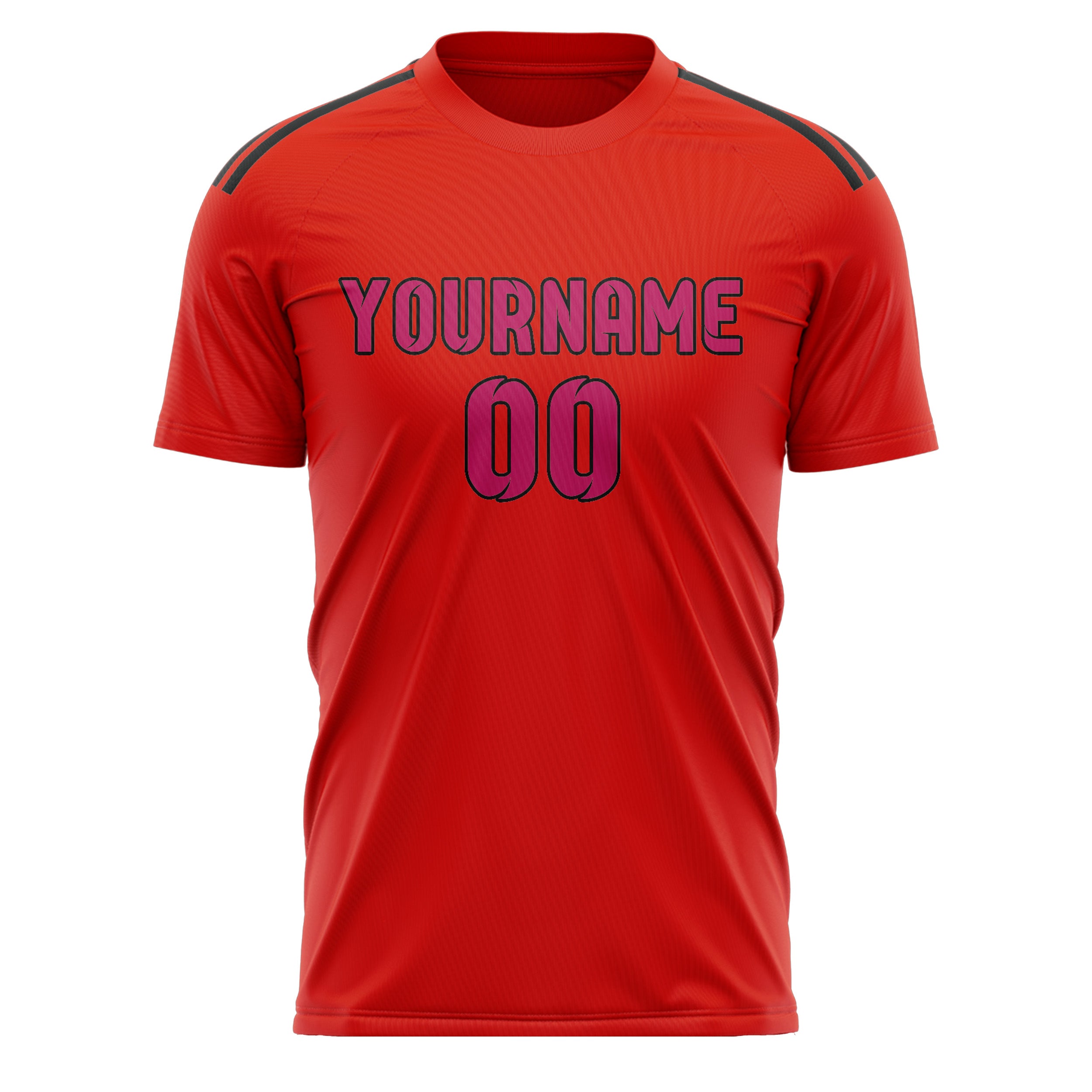 Custom Orange Red Pink Soccer Jersey
