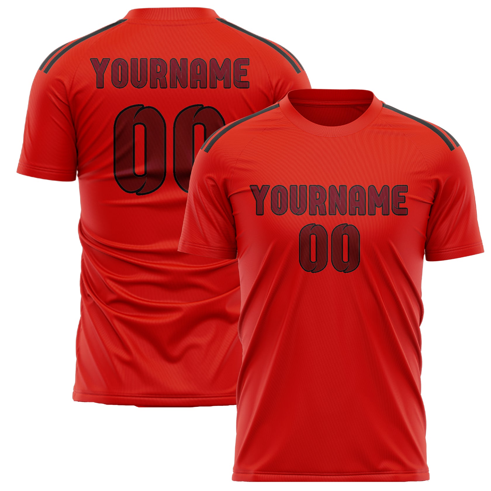 Custom Orange Red Crimson Red Soccer Jersey