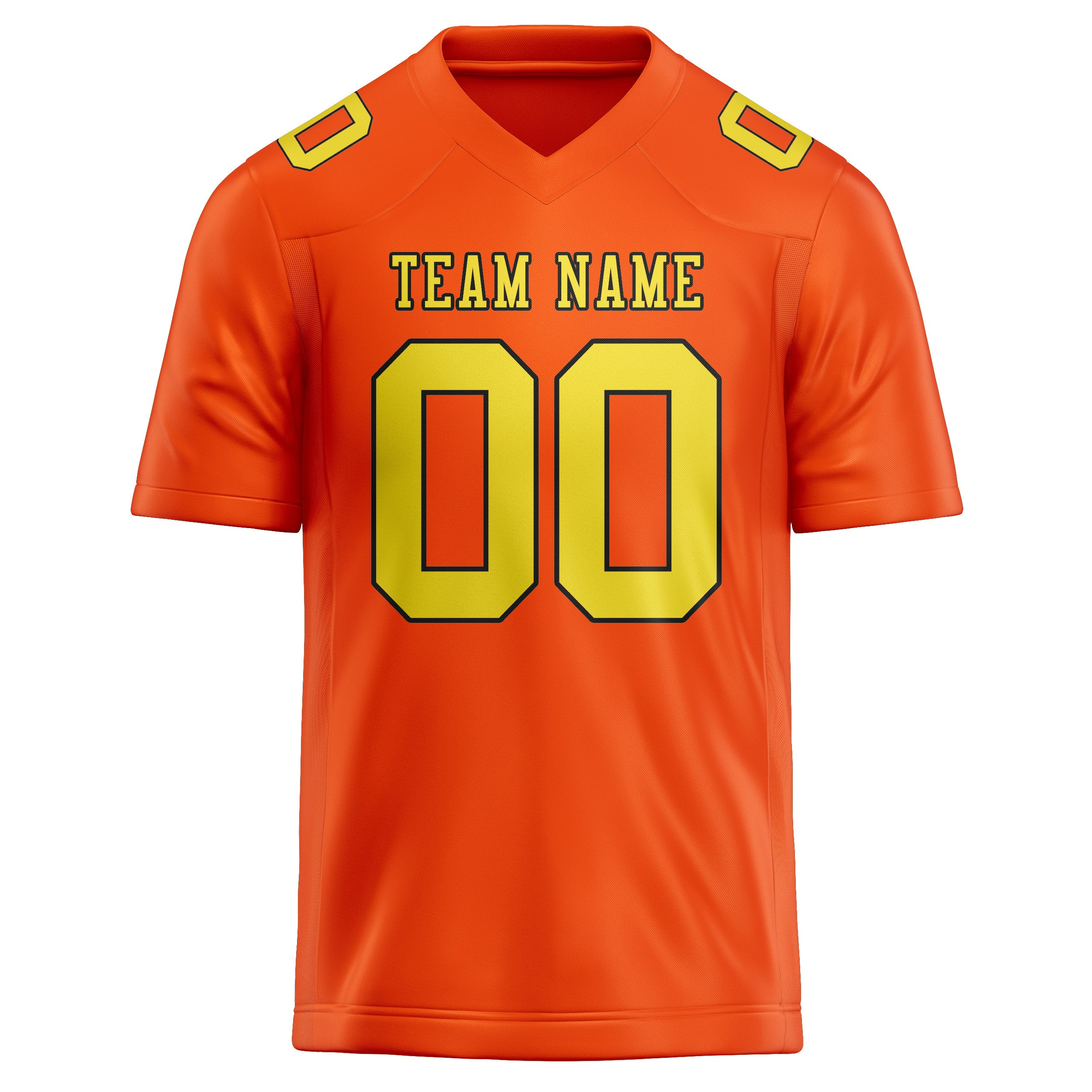 Custom Orange Red Light Yellow Football Jersey