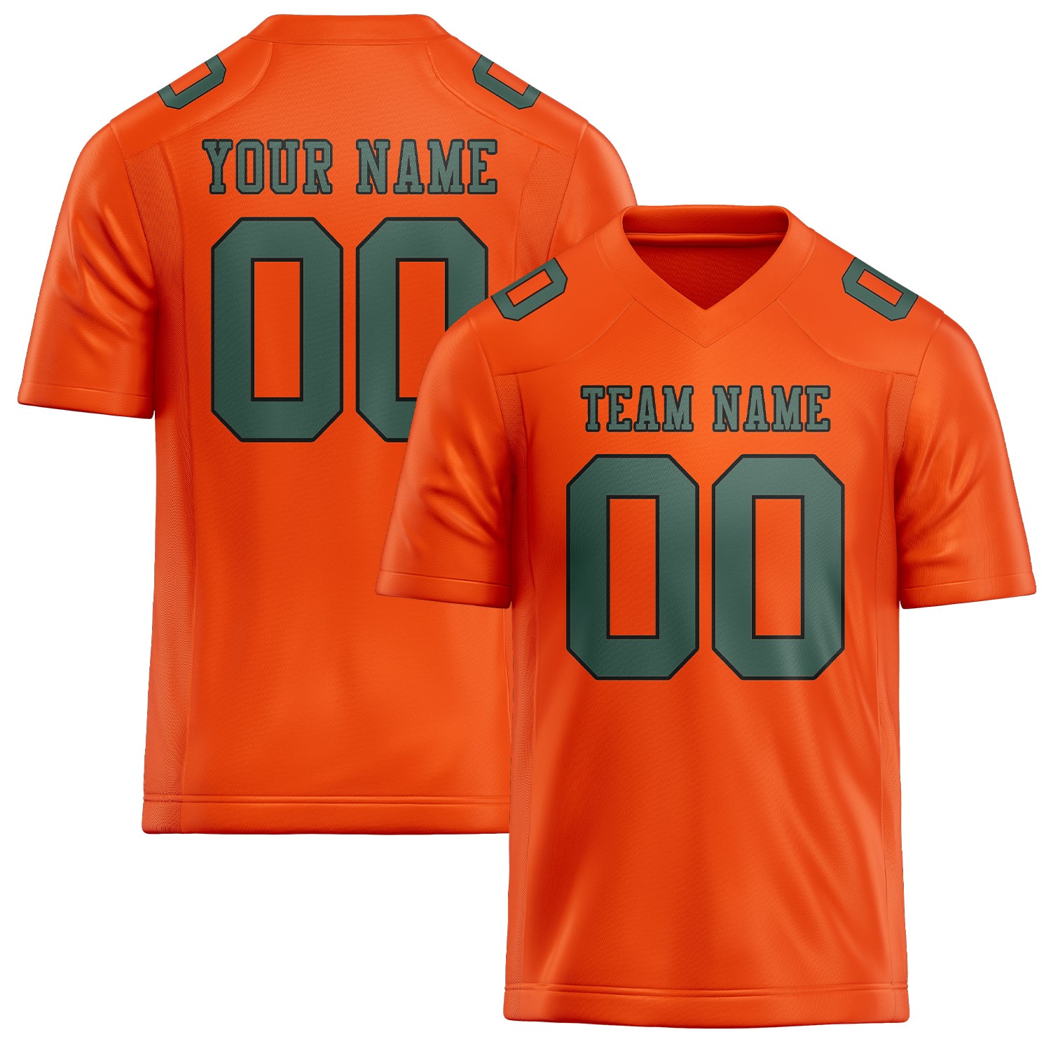 Custom Orange Red Blue Green Football Jersey