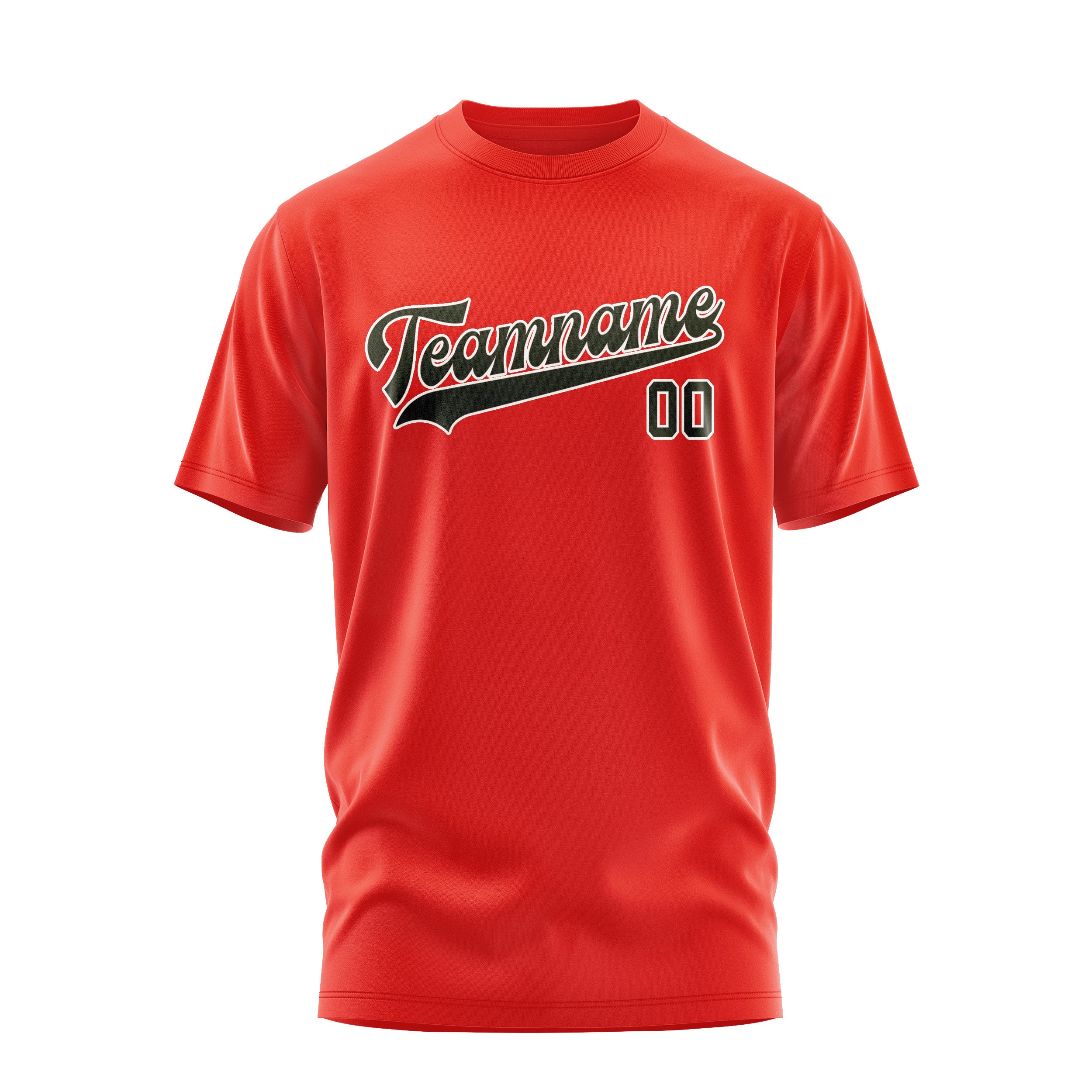 Custom Orange Red Olive T-Shirt