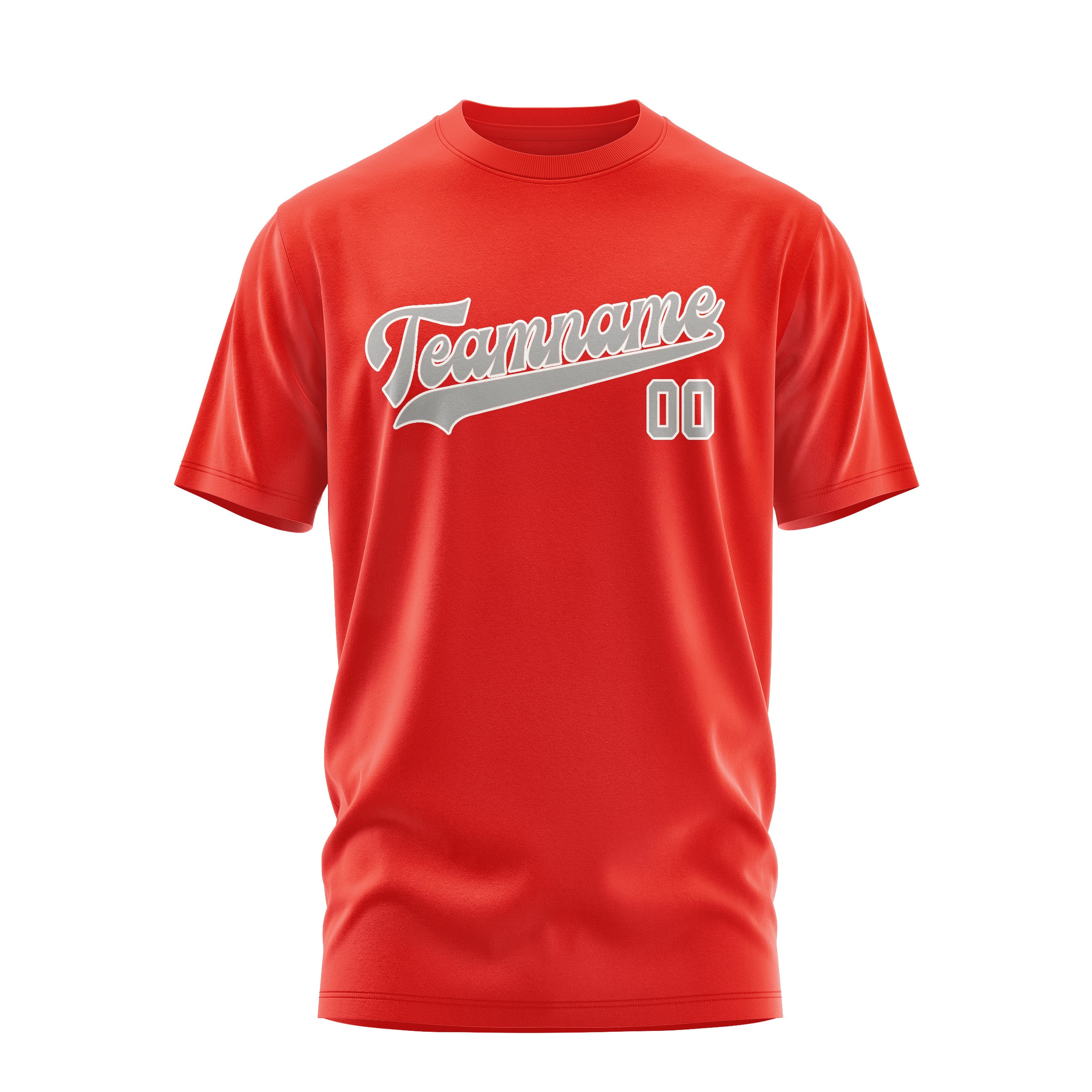 Custom Orange Red Gray T-Shirt