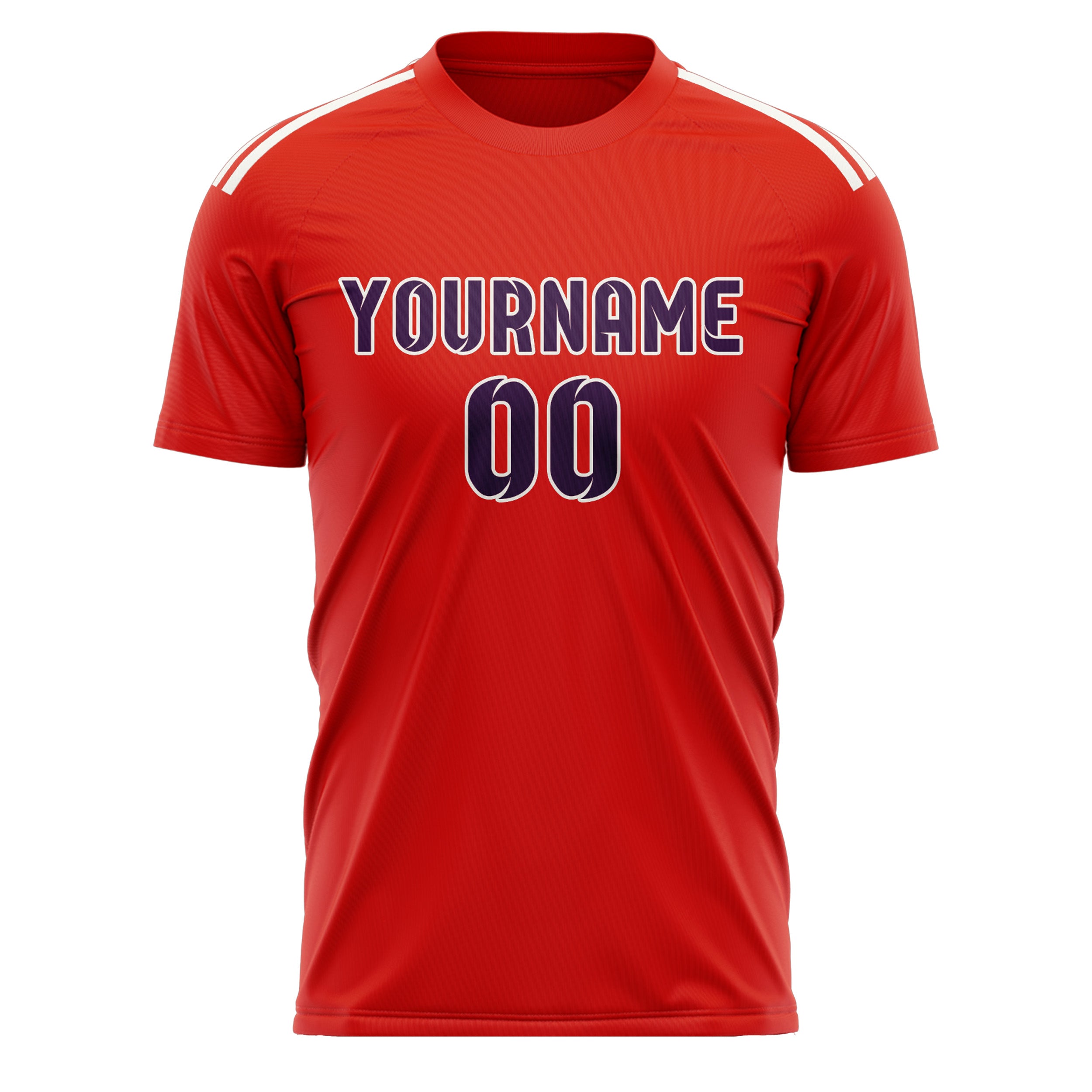 Custom Orange Red Purple Soccer Jersey
