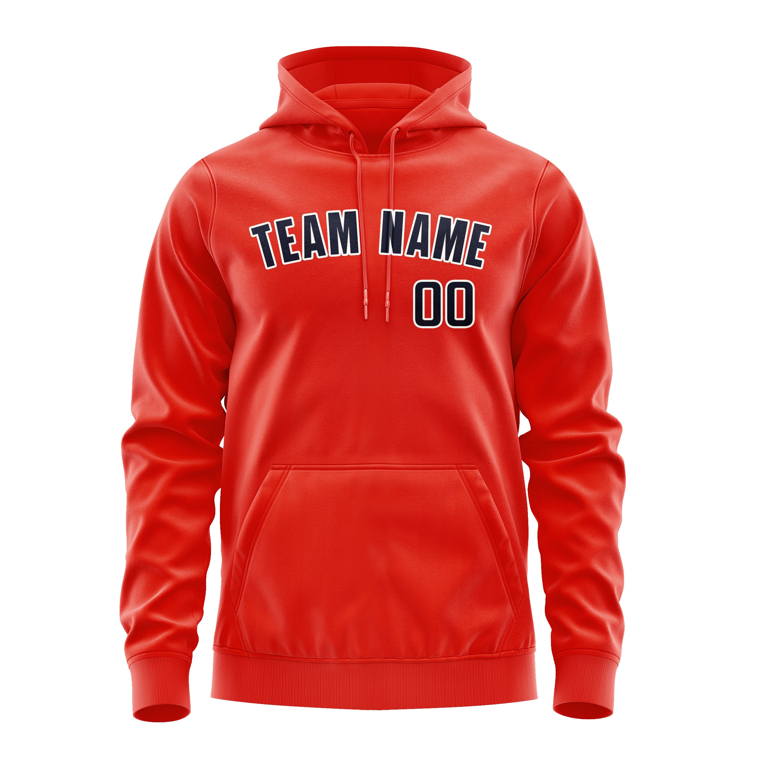 Custom Orange Red Navy Hoodie