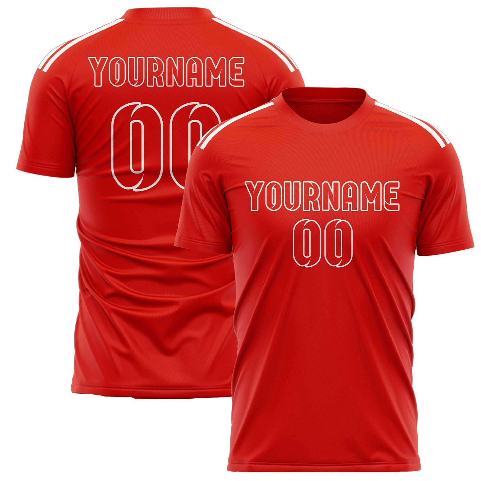 Custom Orange Red Orange Red Soccer Jersey