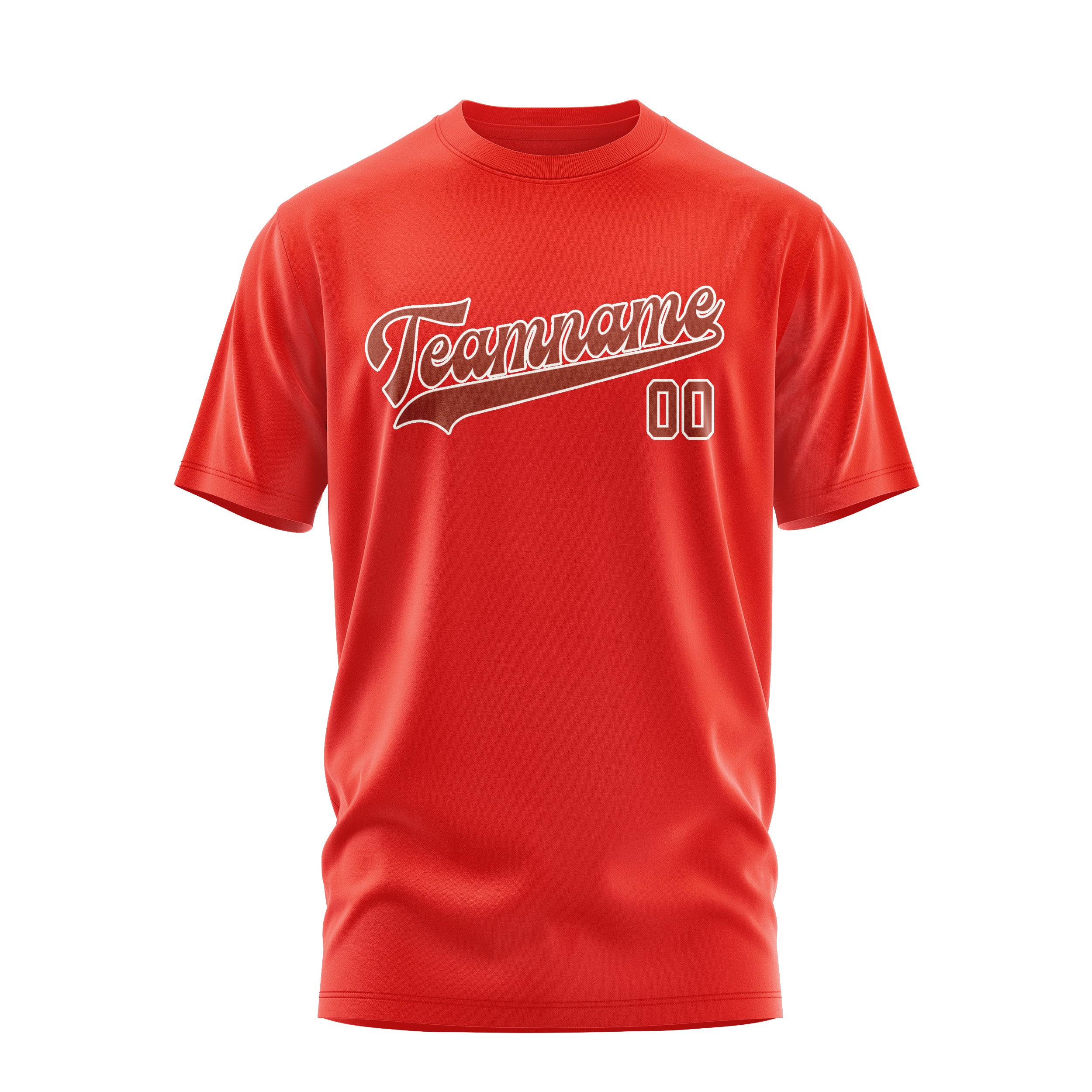 Custom Orange Red Coral Red T-Shirt