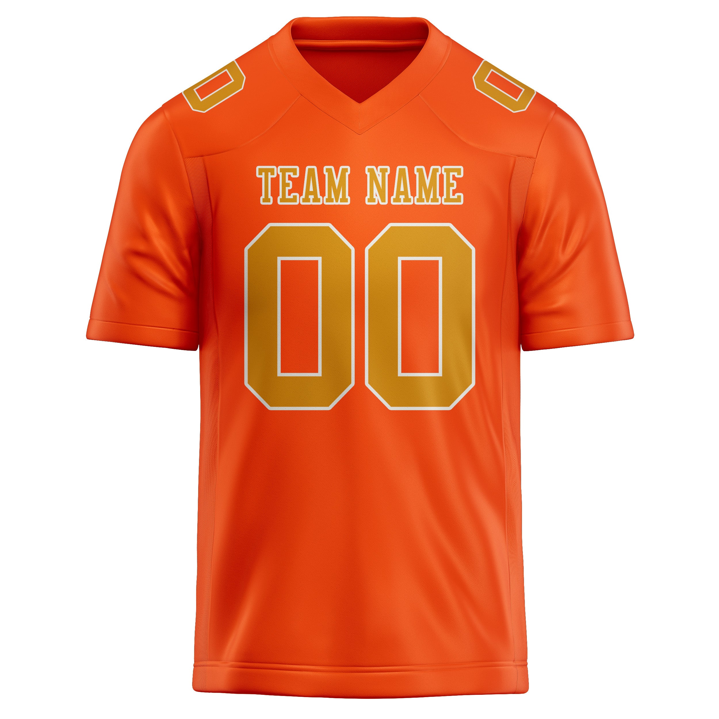 Custom Orange Red Yellow Football Jersey
