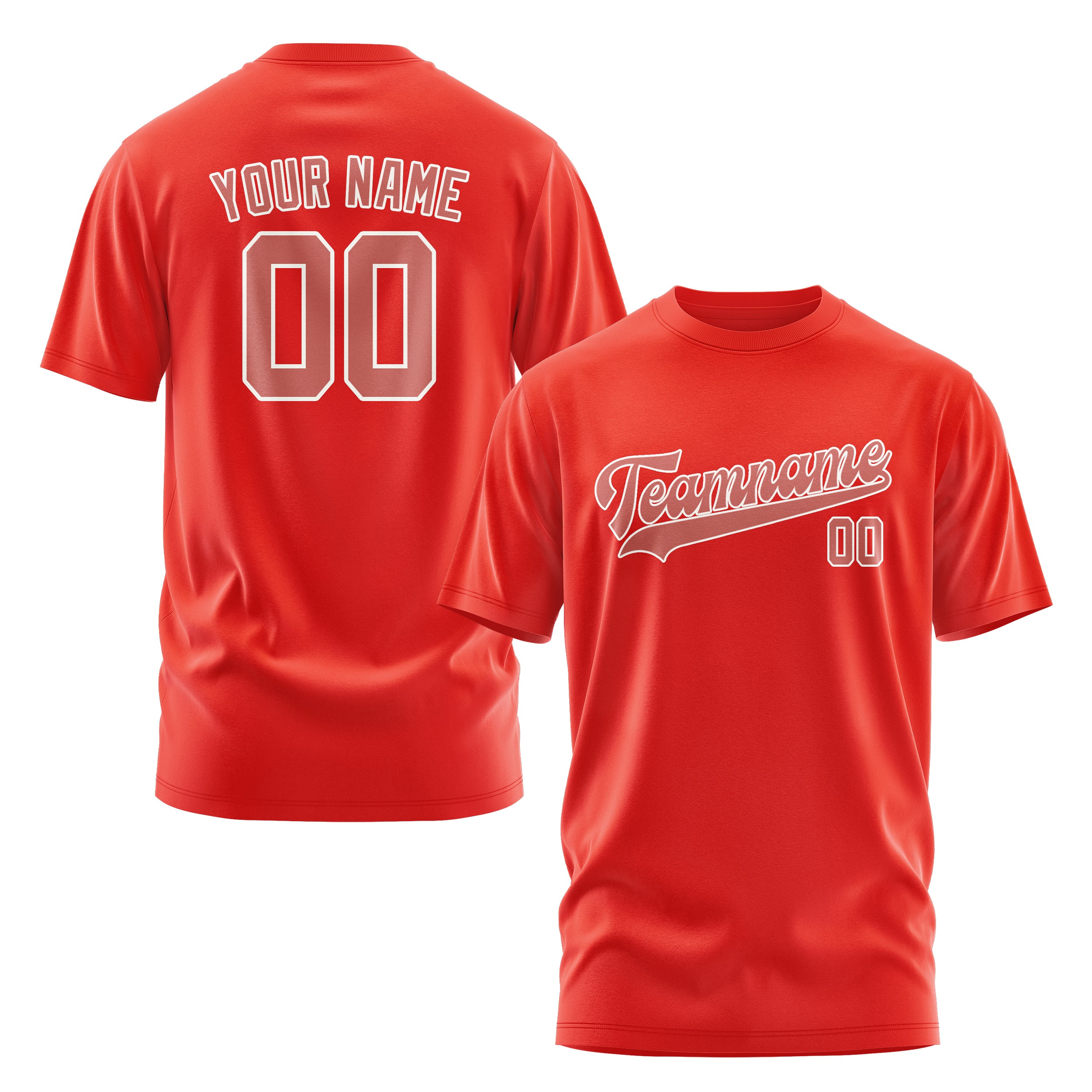 Custom Orange Red Copper Rose T-Shirt