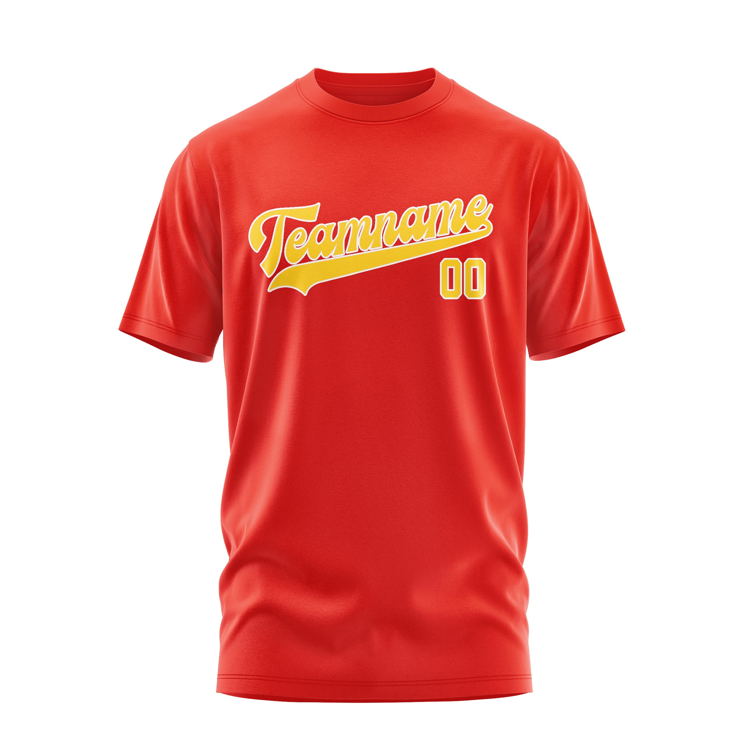 Custom Orange Red Gold T-Shirt