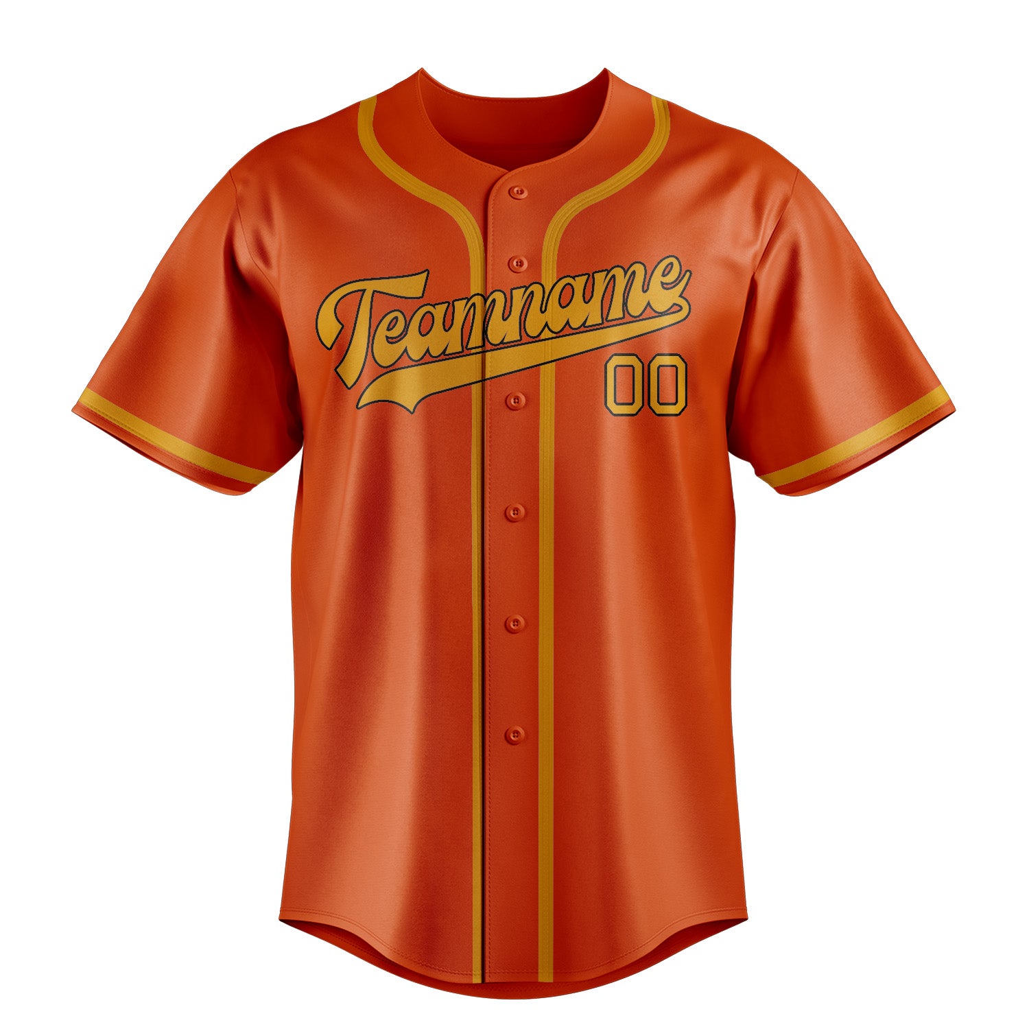 Custom Orange Red Yellow Baseball Jersey