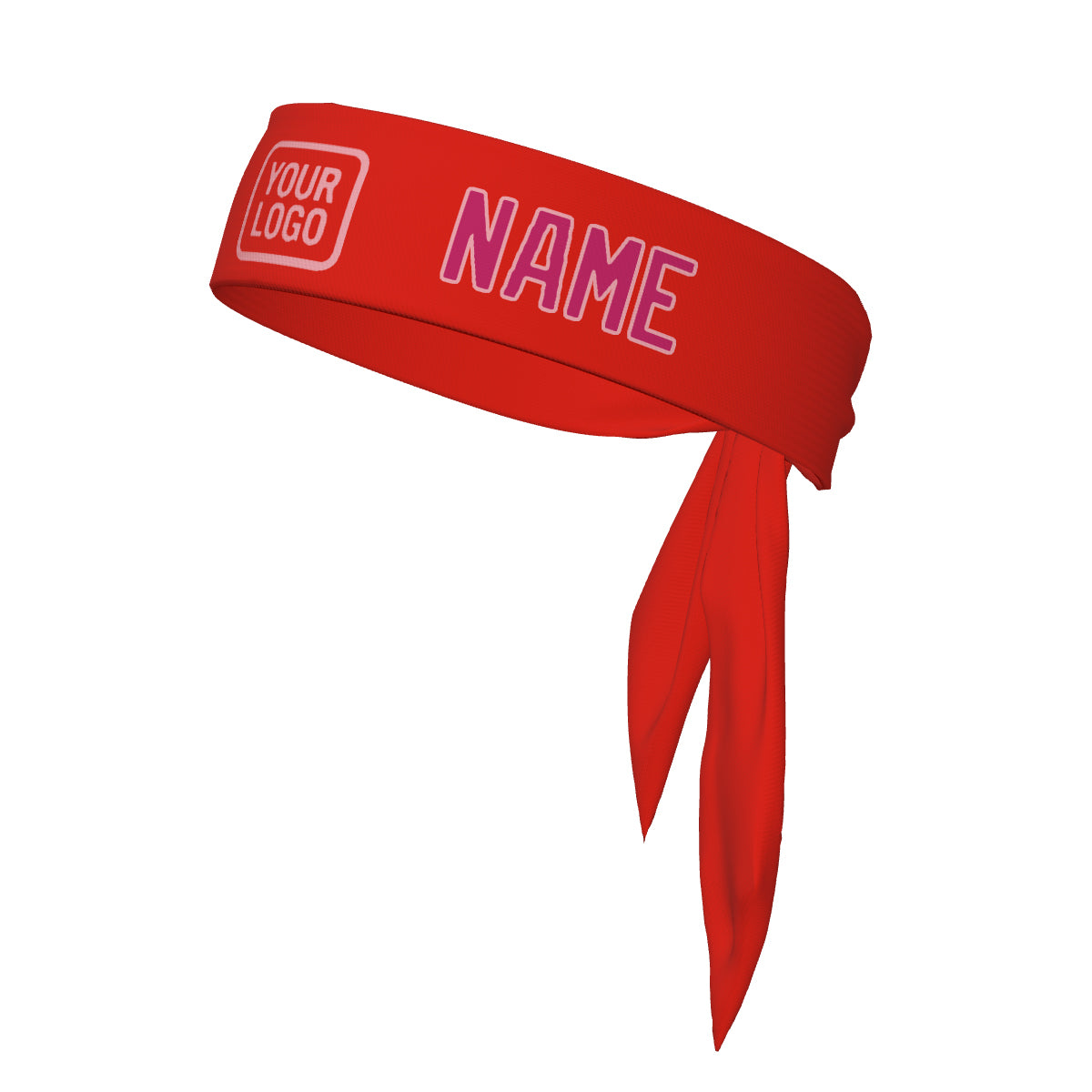 Custom Orange Red Pink Headband