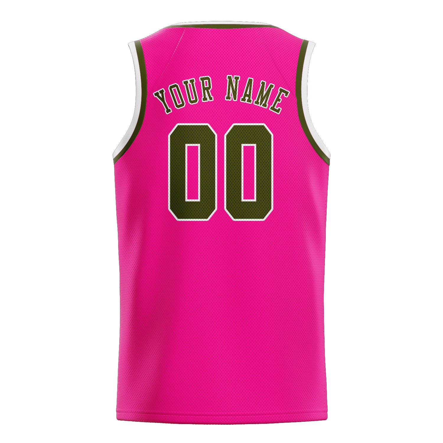 Custom Pink Olive Basketball Jersey
