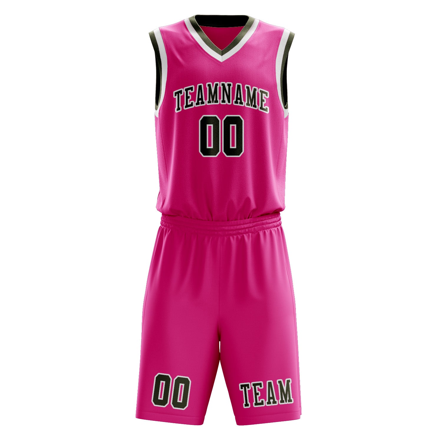 Custom Pink Olive Basketball Set