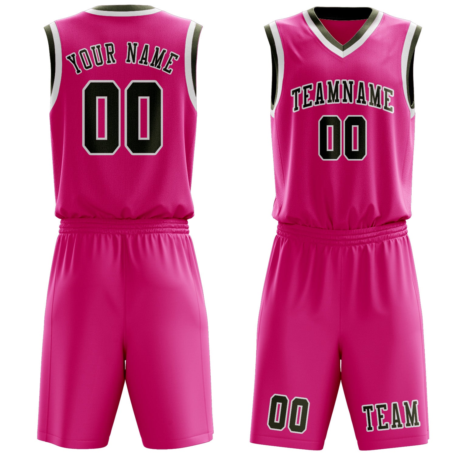 Custom Pink Olive Basketball Set