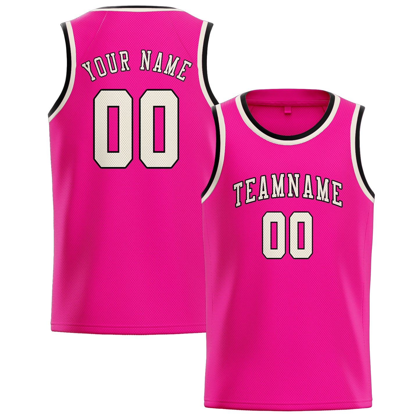 Custom Pink Cream Basketball Jersey
