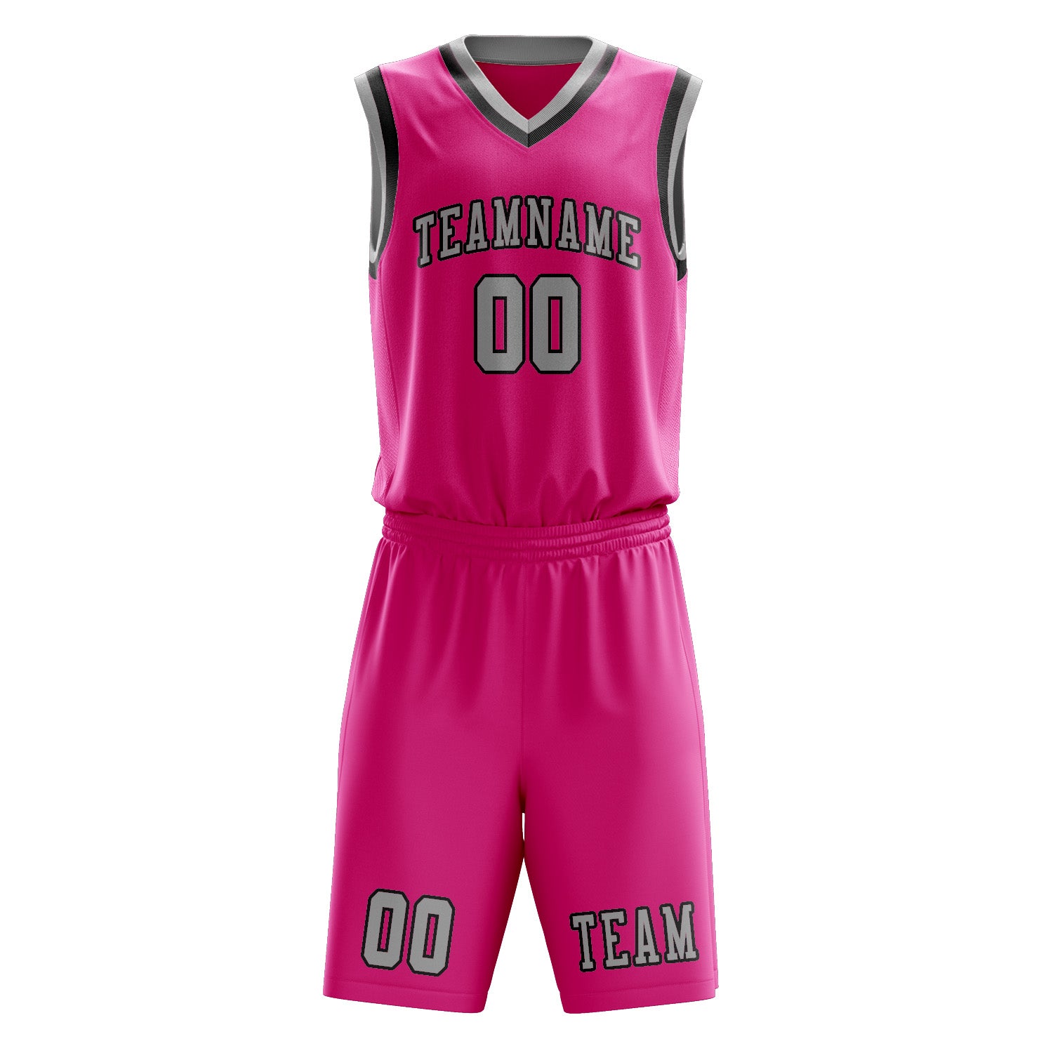 Custom Pink Gray Basketball Set