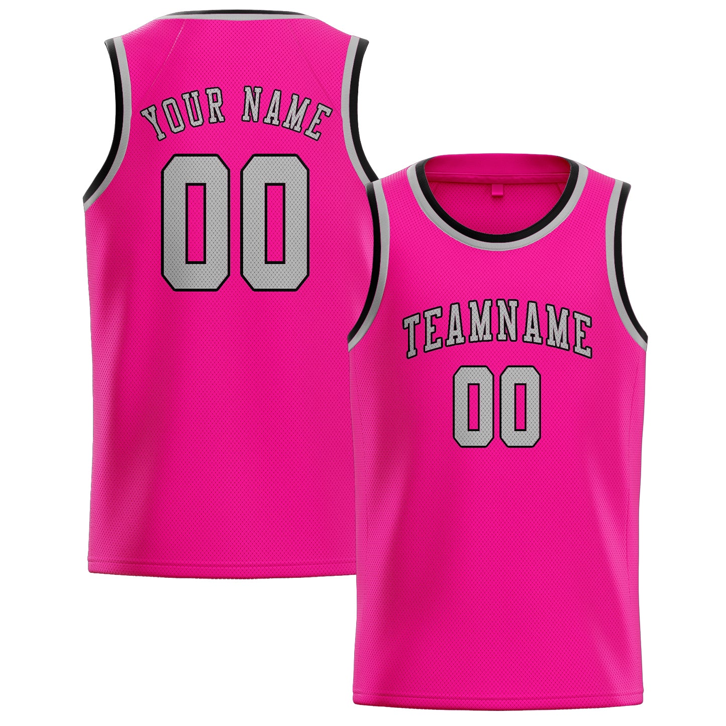 Custom Pink Gray Basketball Jersey