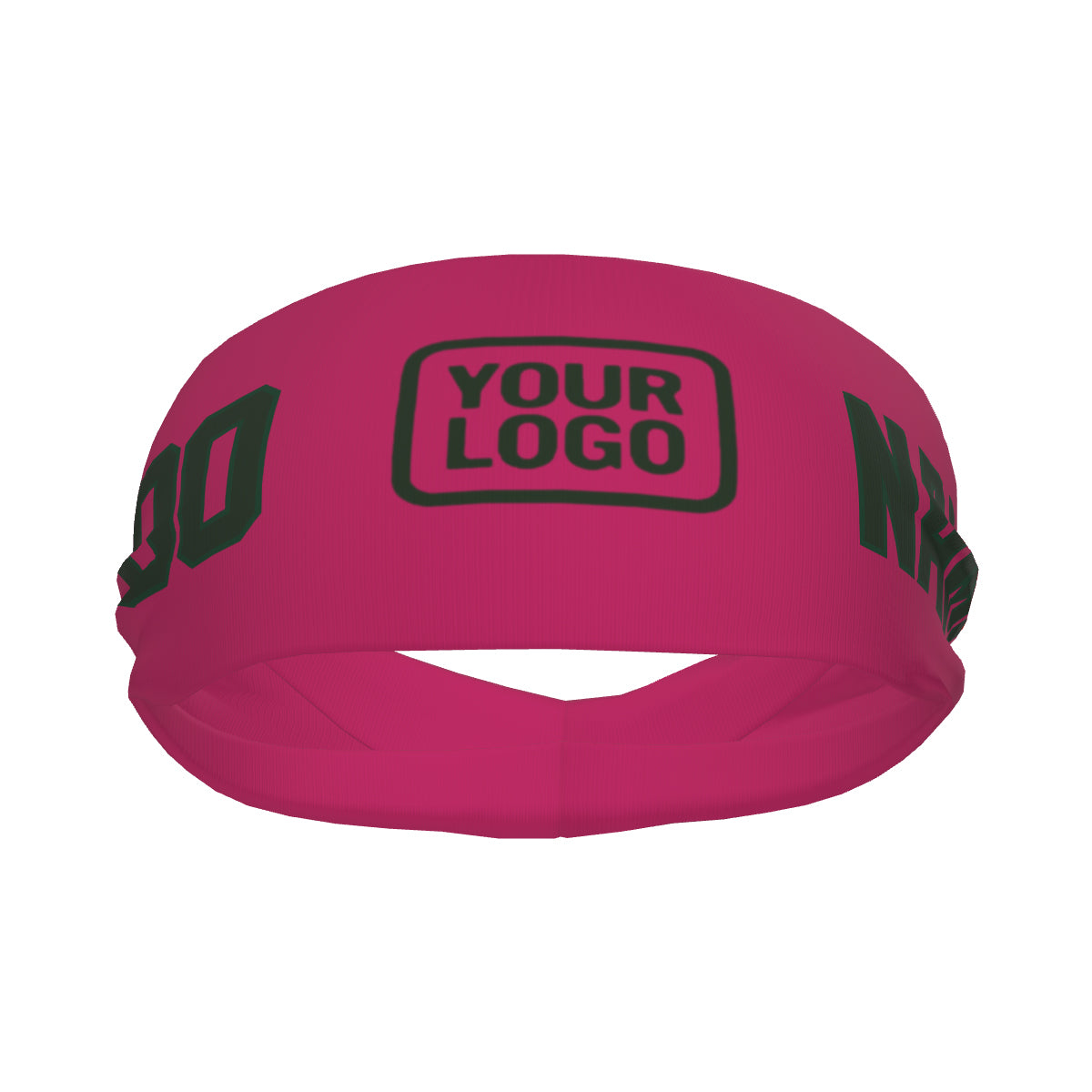 Custom Pink Dark Green Sports headband