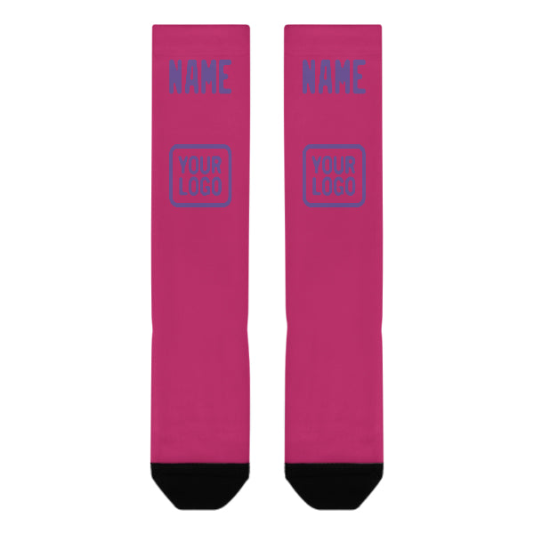 Custom Pink Light Purple Knee-High Sock