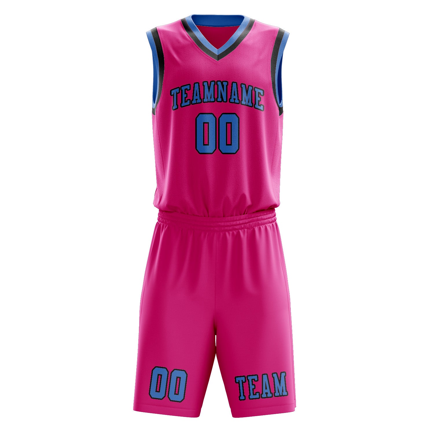 Custom Pink Light Blue Basketball Set