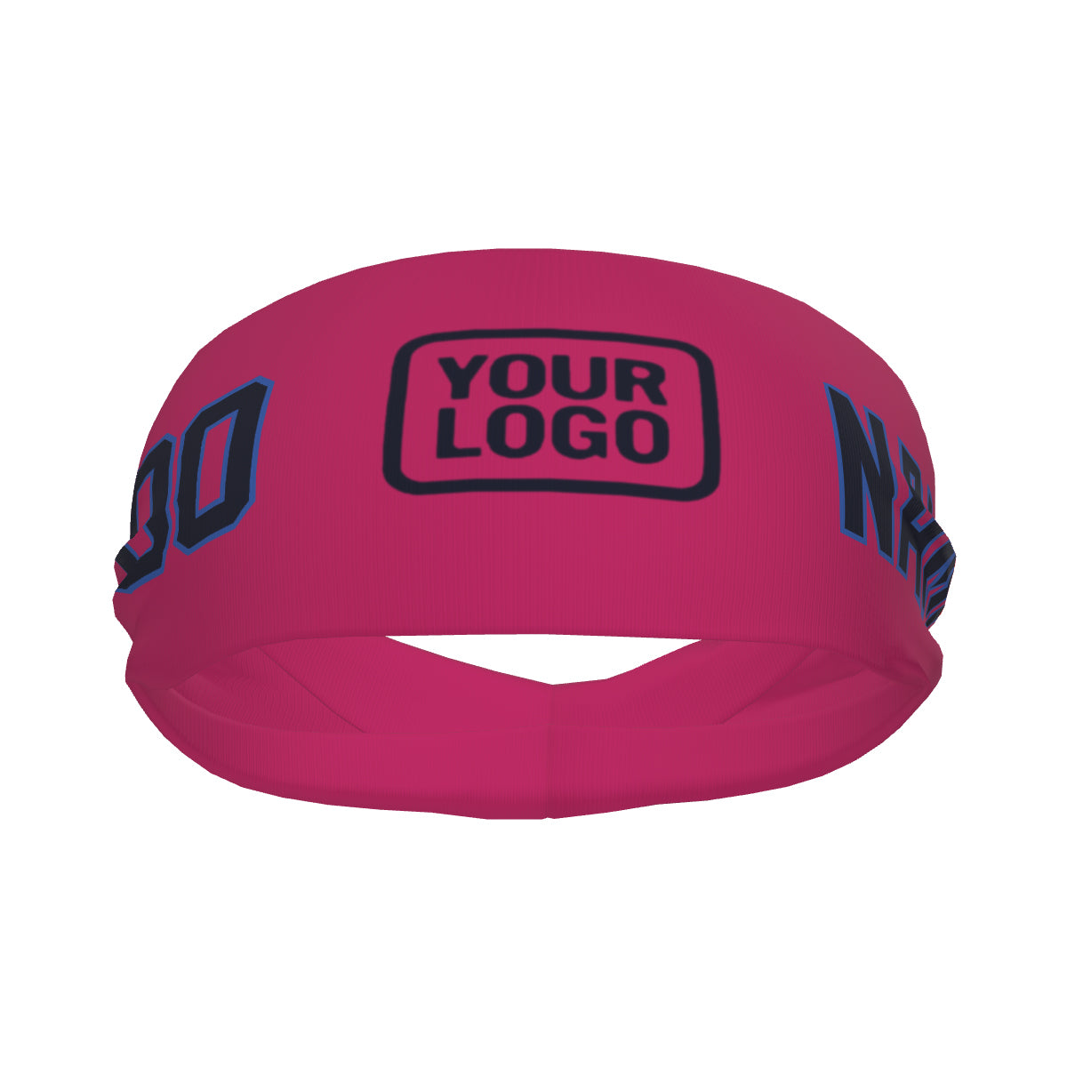 Custom Pink Navy Sports headband