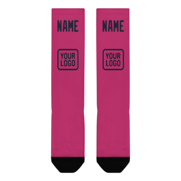 Custom Pink Navy Knee-High Sock