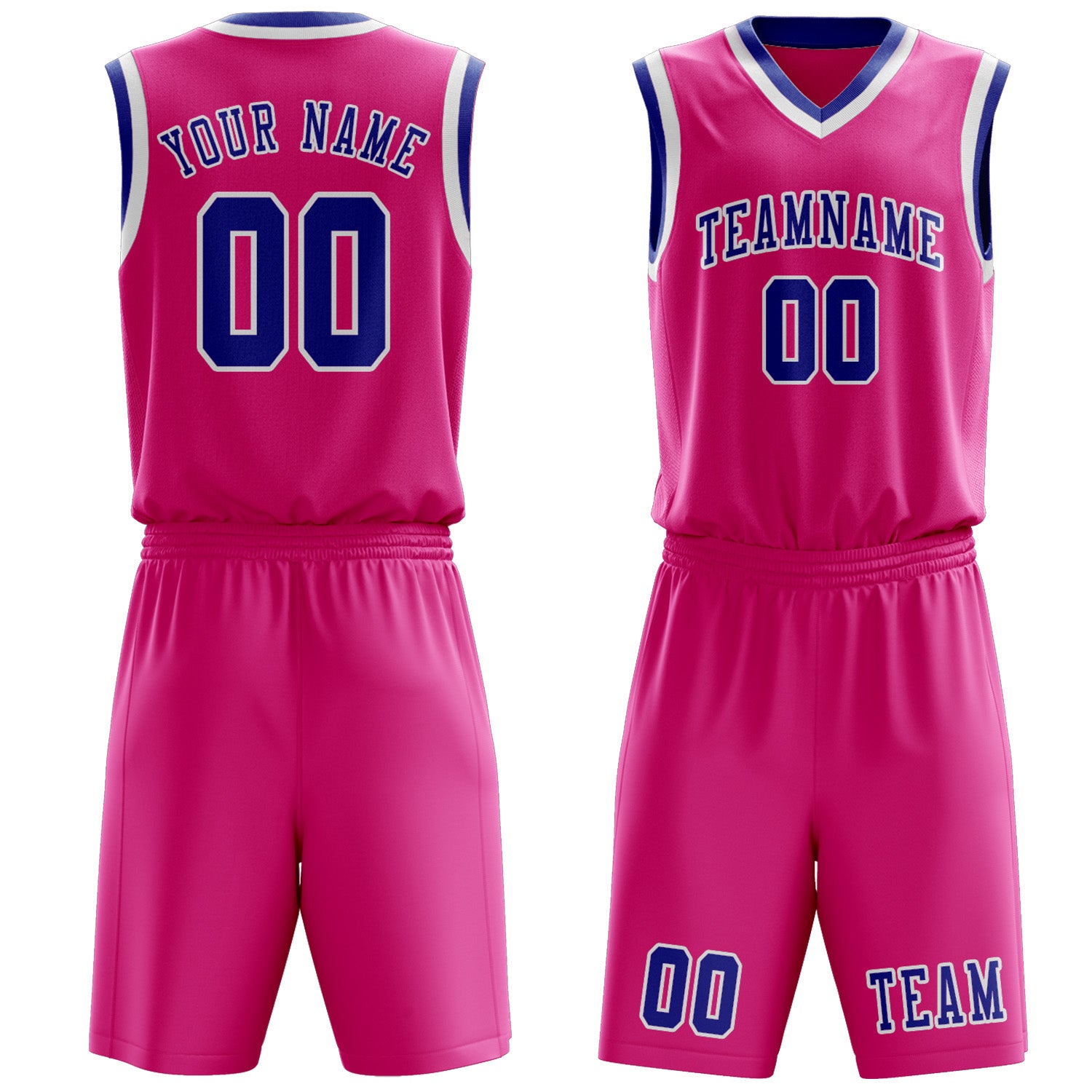 Custom Pink Sky Blue Basketball Set
