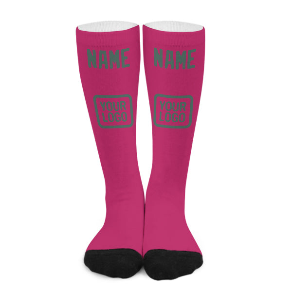 Custom Pink Blue Green Knee-High Sock