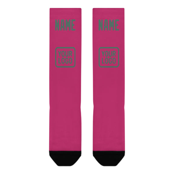 Custom Pink Blue Green Knee-High Sock