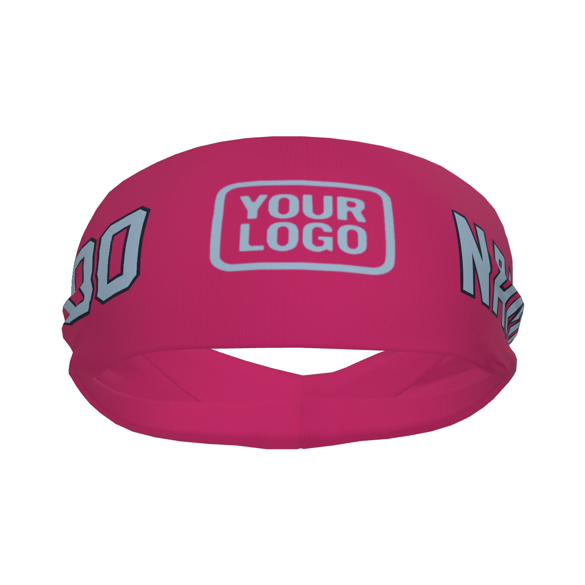 Custom Pink Light Blue Sports headband
