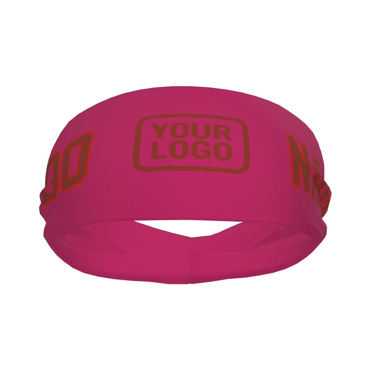 Custom Pink Coral Red Sports headband