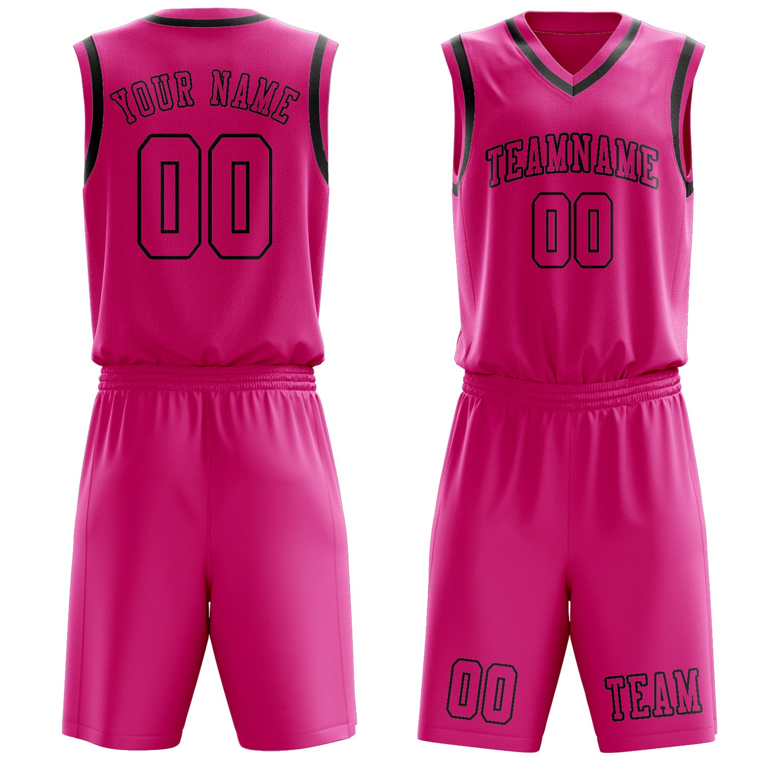 Custom Pink Pink Basketball Set