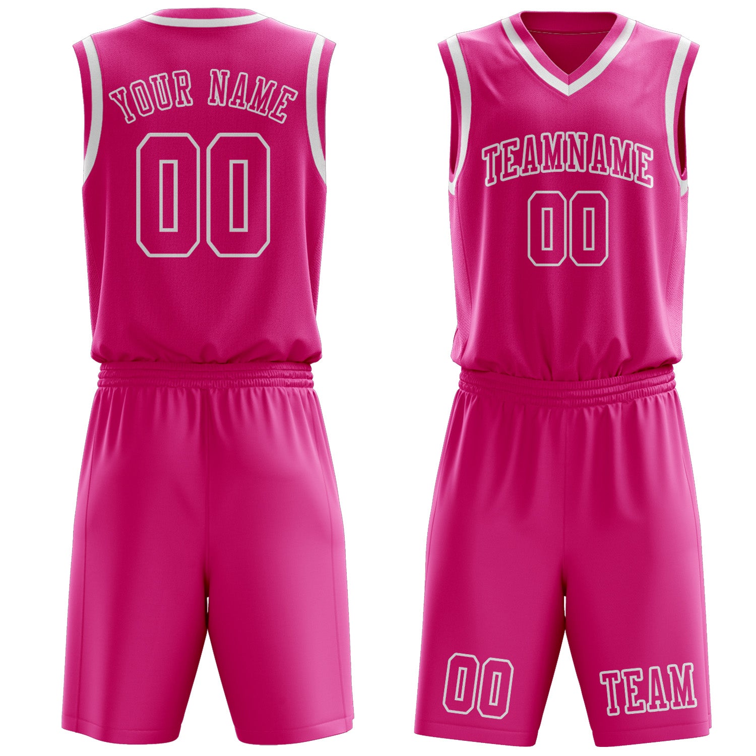 Custom Pink Pink Basketball Set