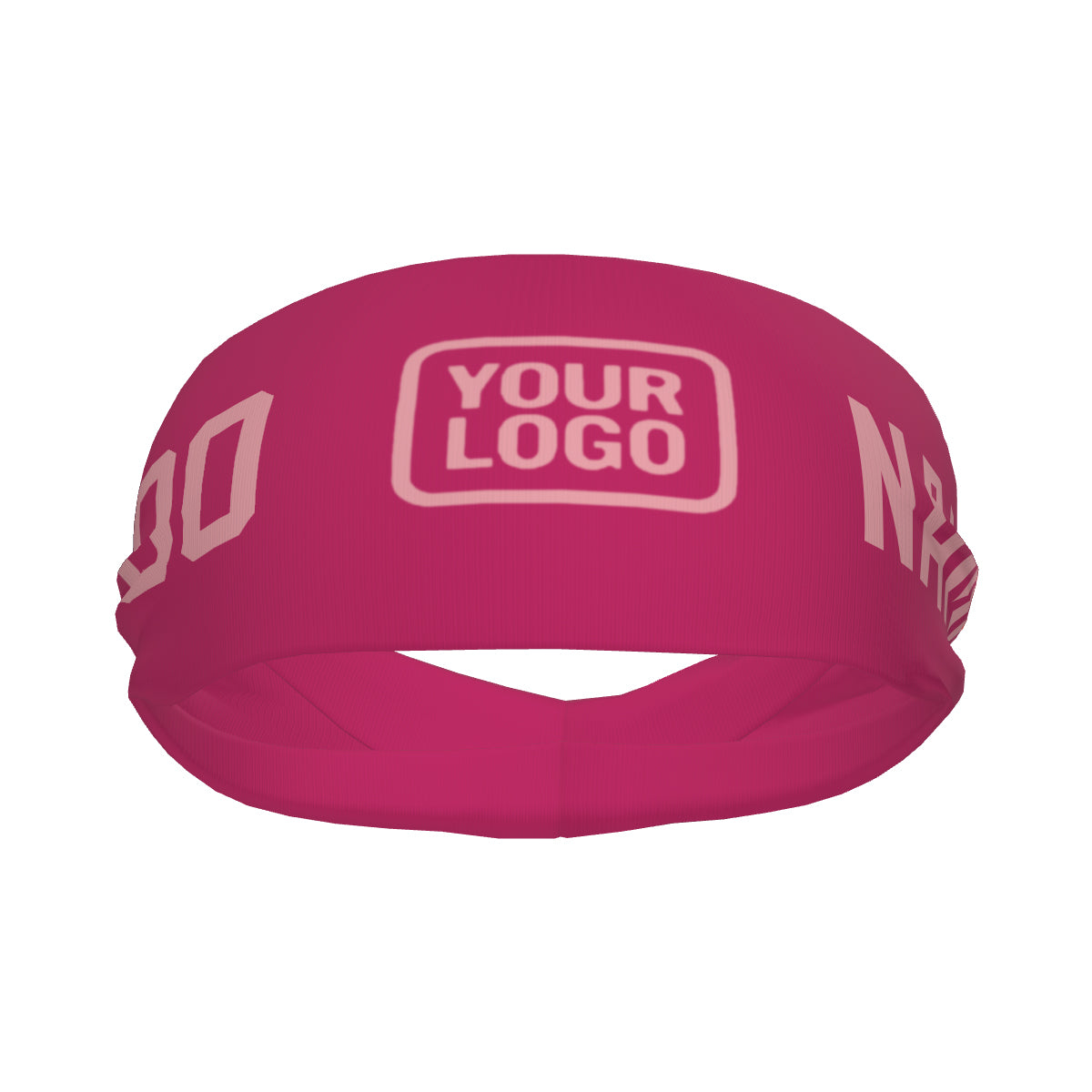 Custom Pink Light Pink Sports headband