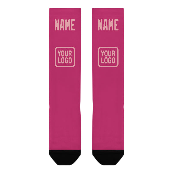 Custom Pink Light Pink Knee-High Sock