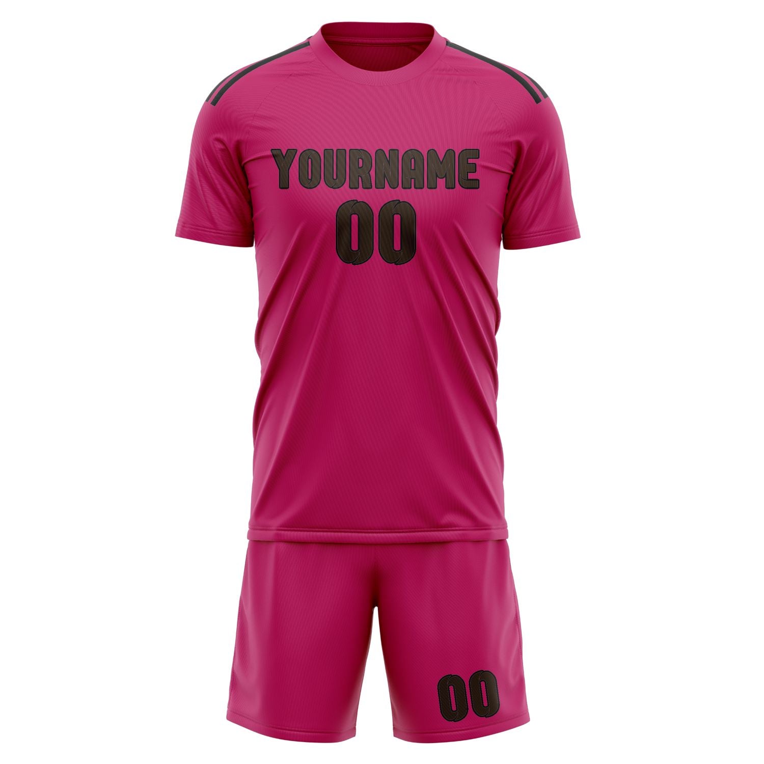 Custom Pink Brown Soccer Set