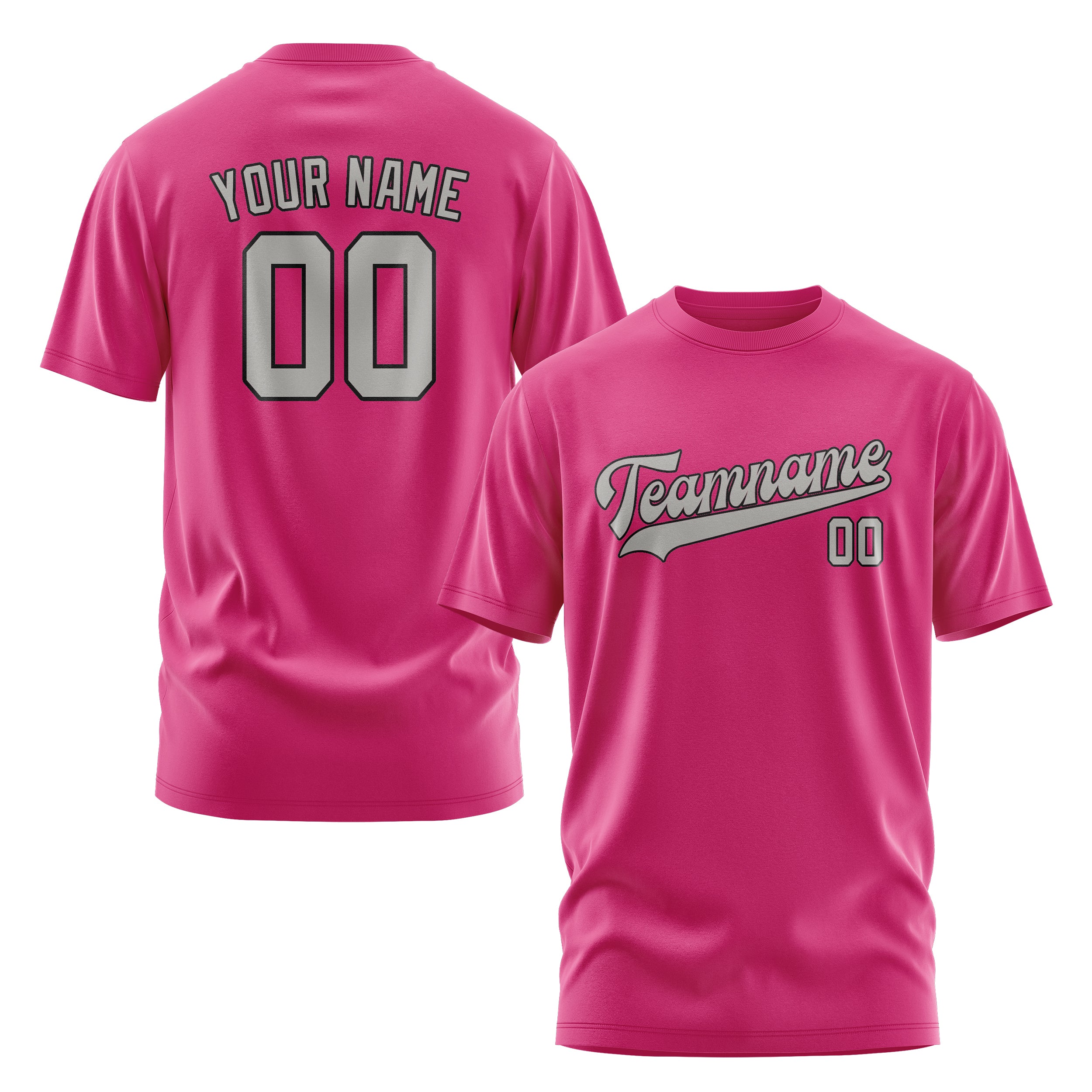 Custom Pink Gray T-Shirt