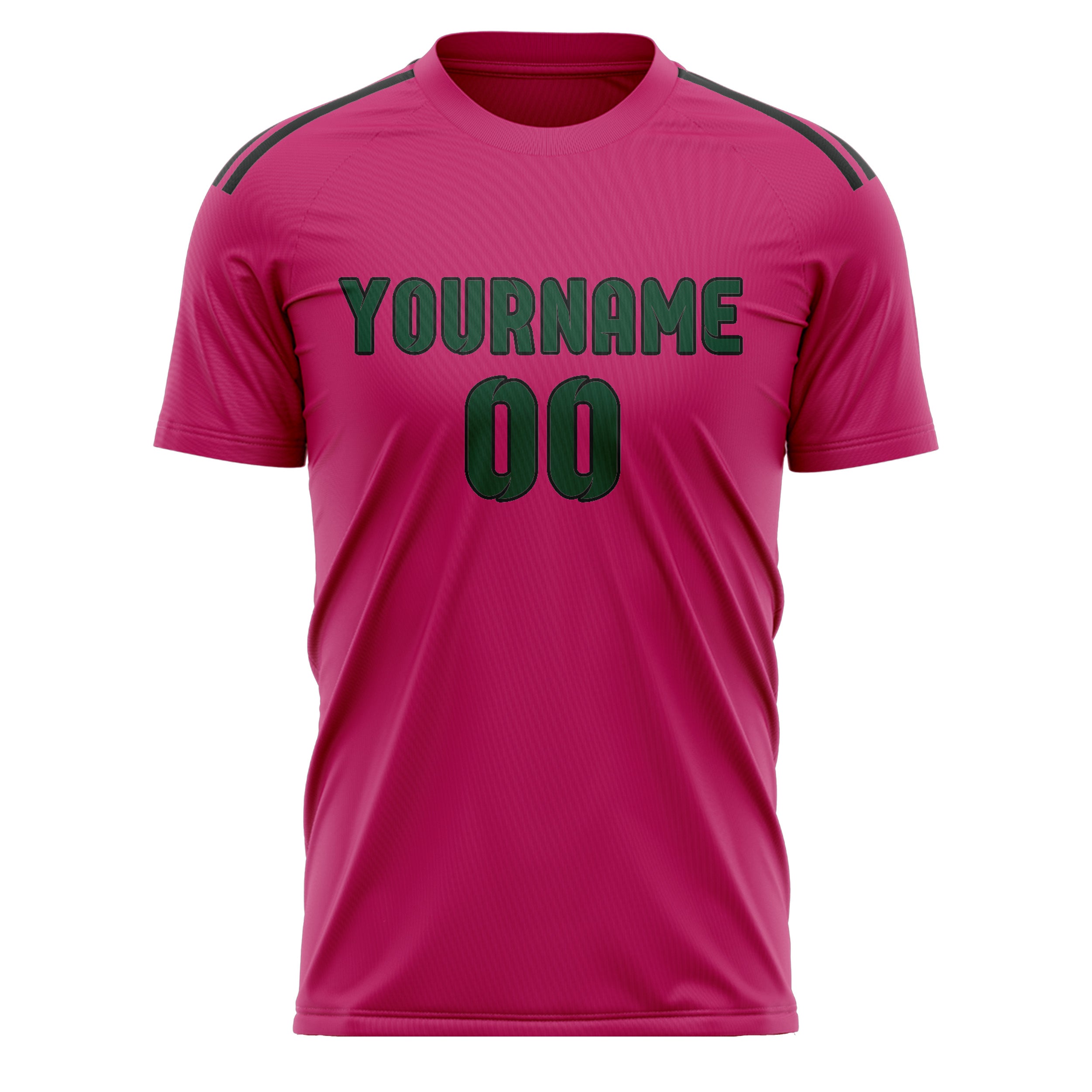 Custom Pink Green Soccer Jersey