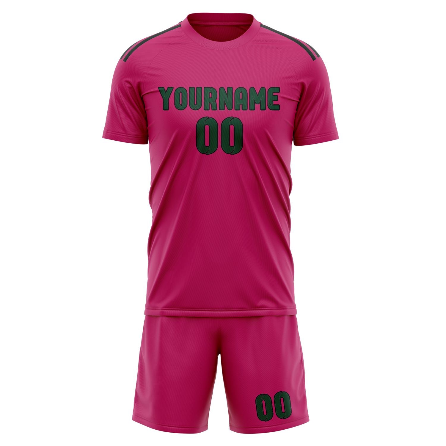 Custom Pink Green Soccer Set