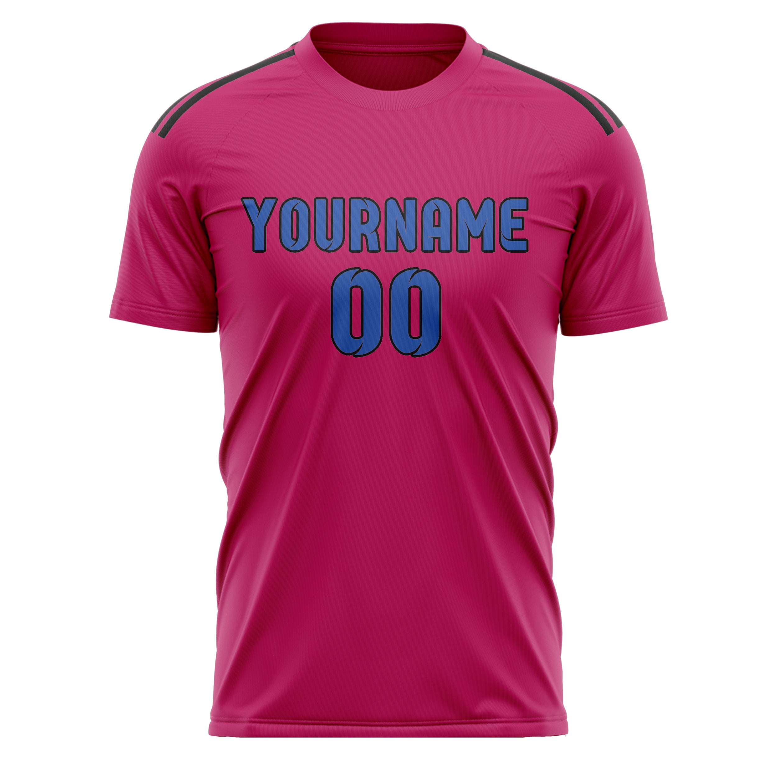 Custom Pink Sky Blue Soccer Jersey