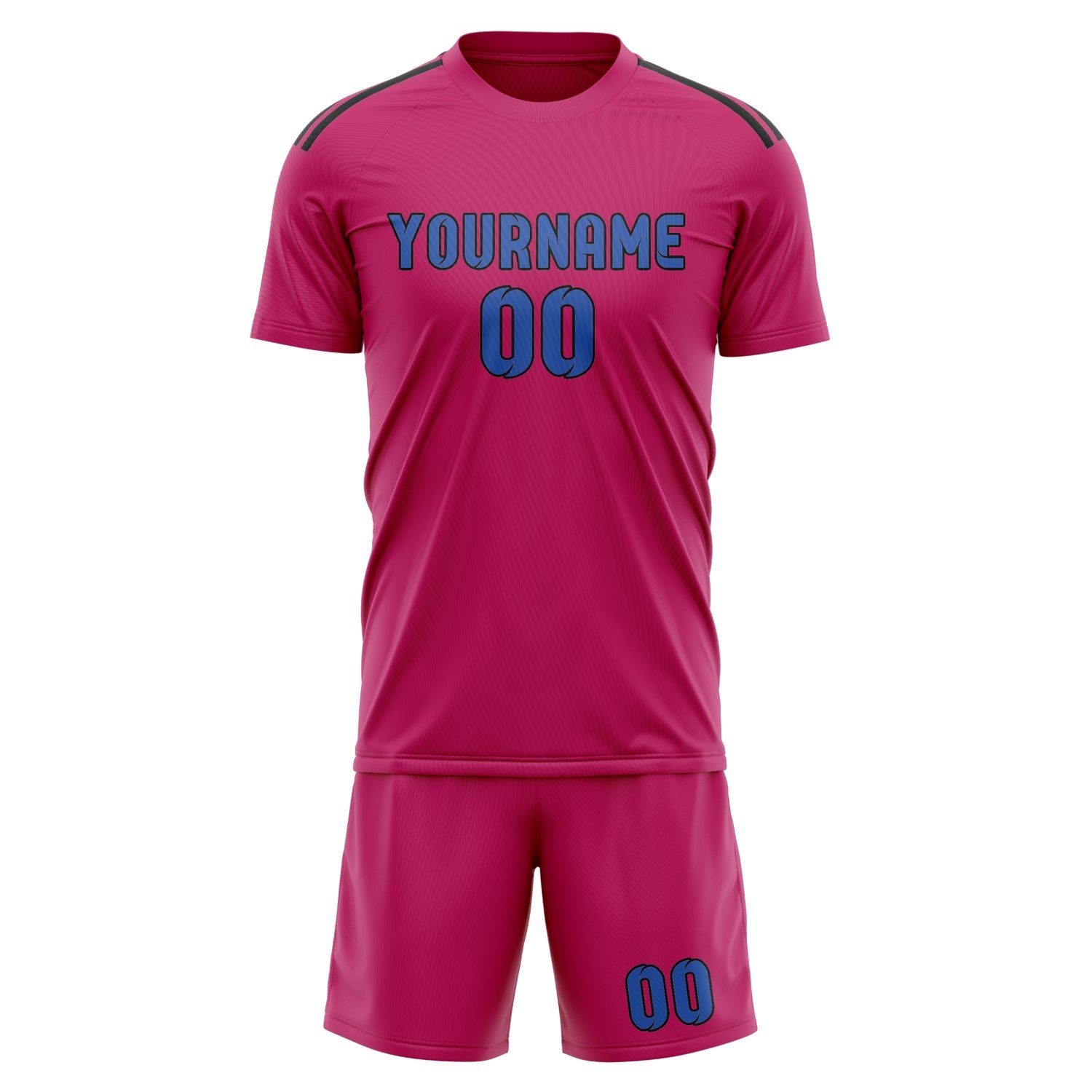 Custom Pink Sky Blue Soccer Set