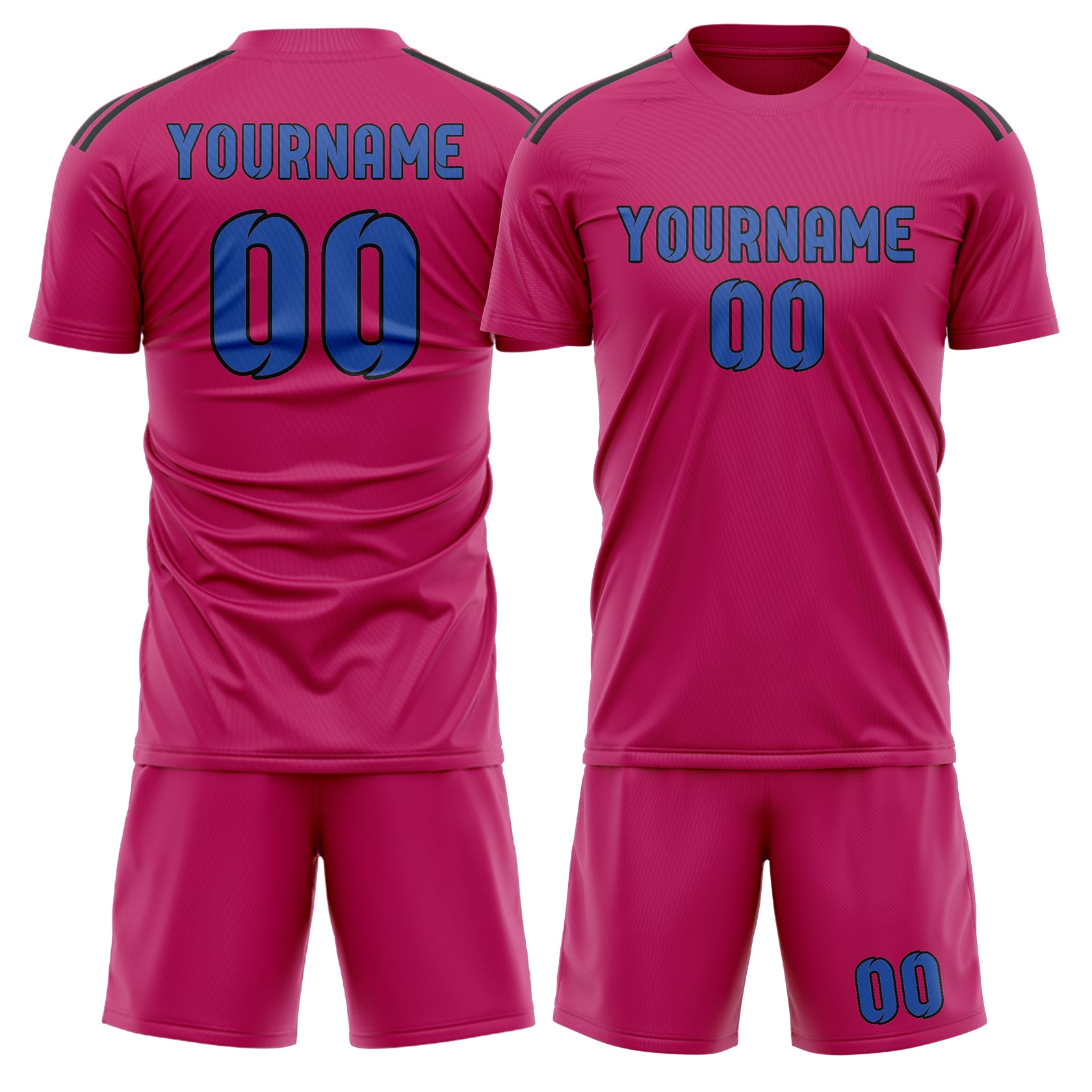 Custom Pink Sky Blue Soccer Set
