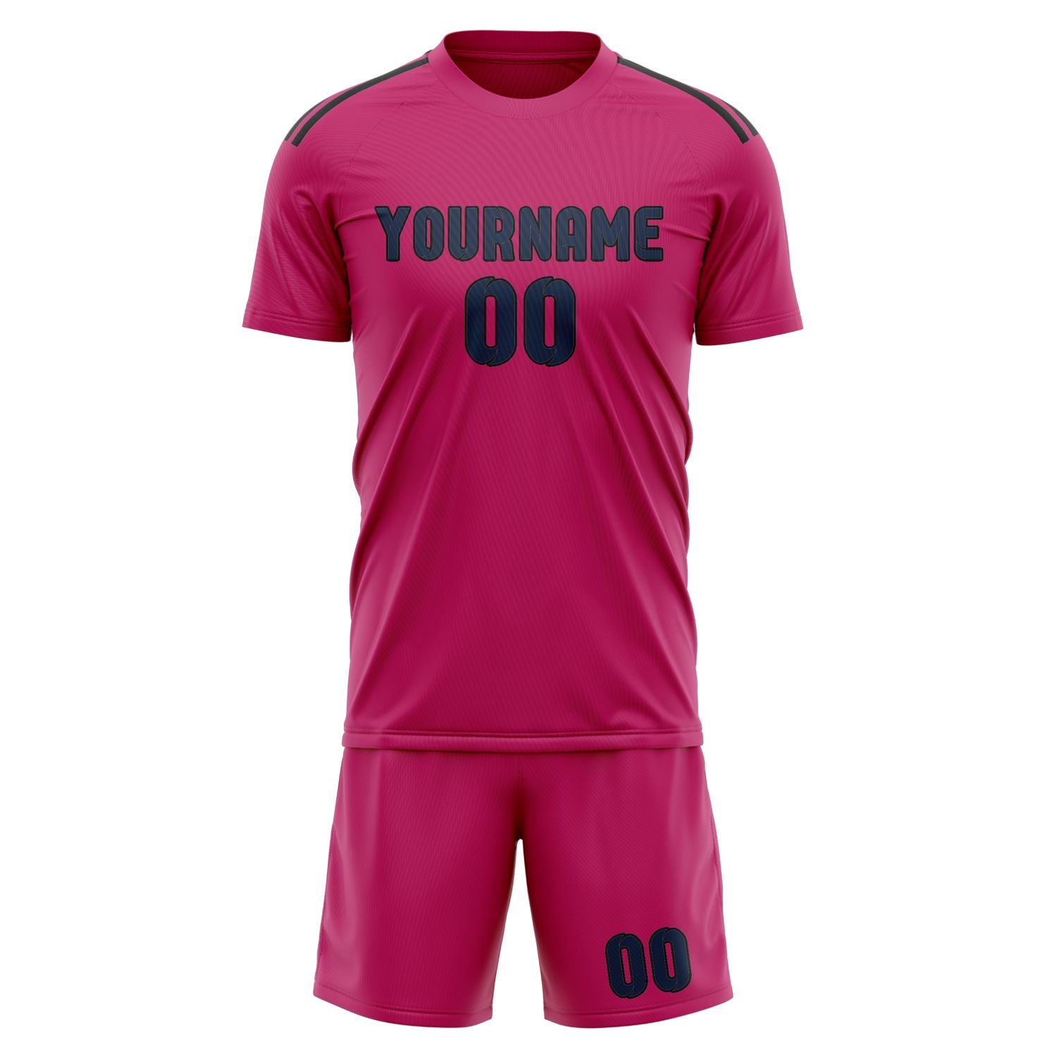 Custom Pink Blue Soccer Set
