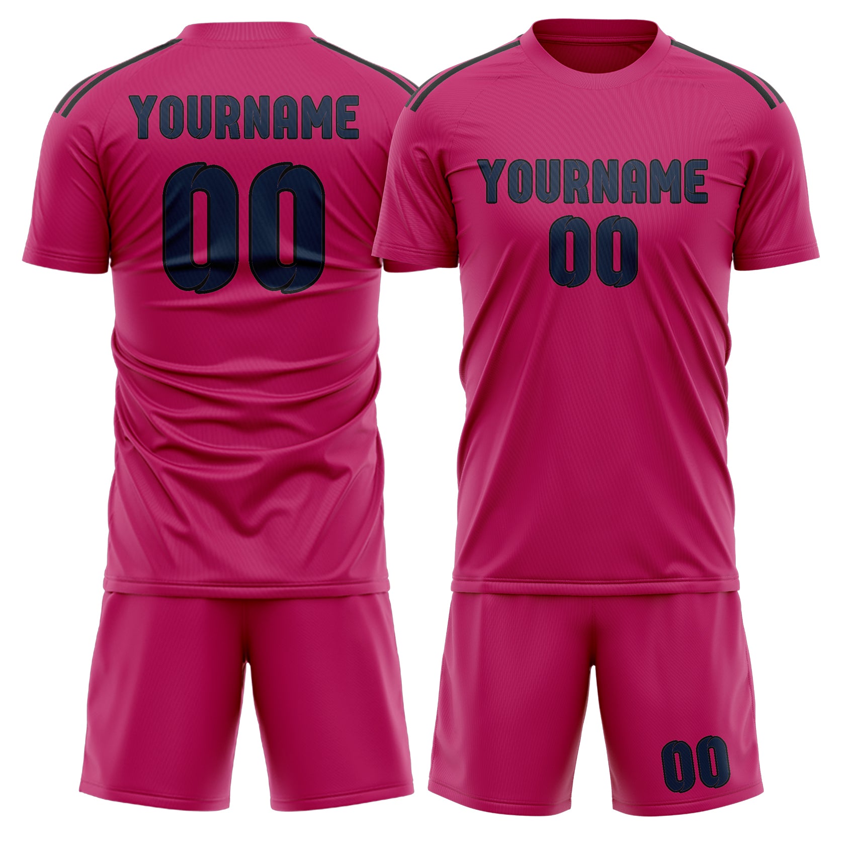 Custom Pink Blue Soccer Set